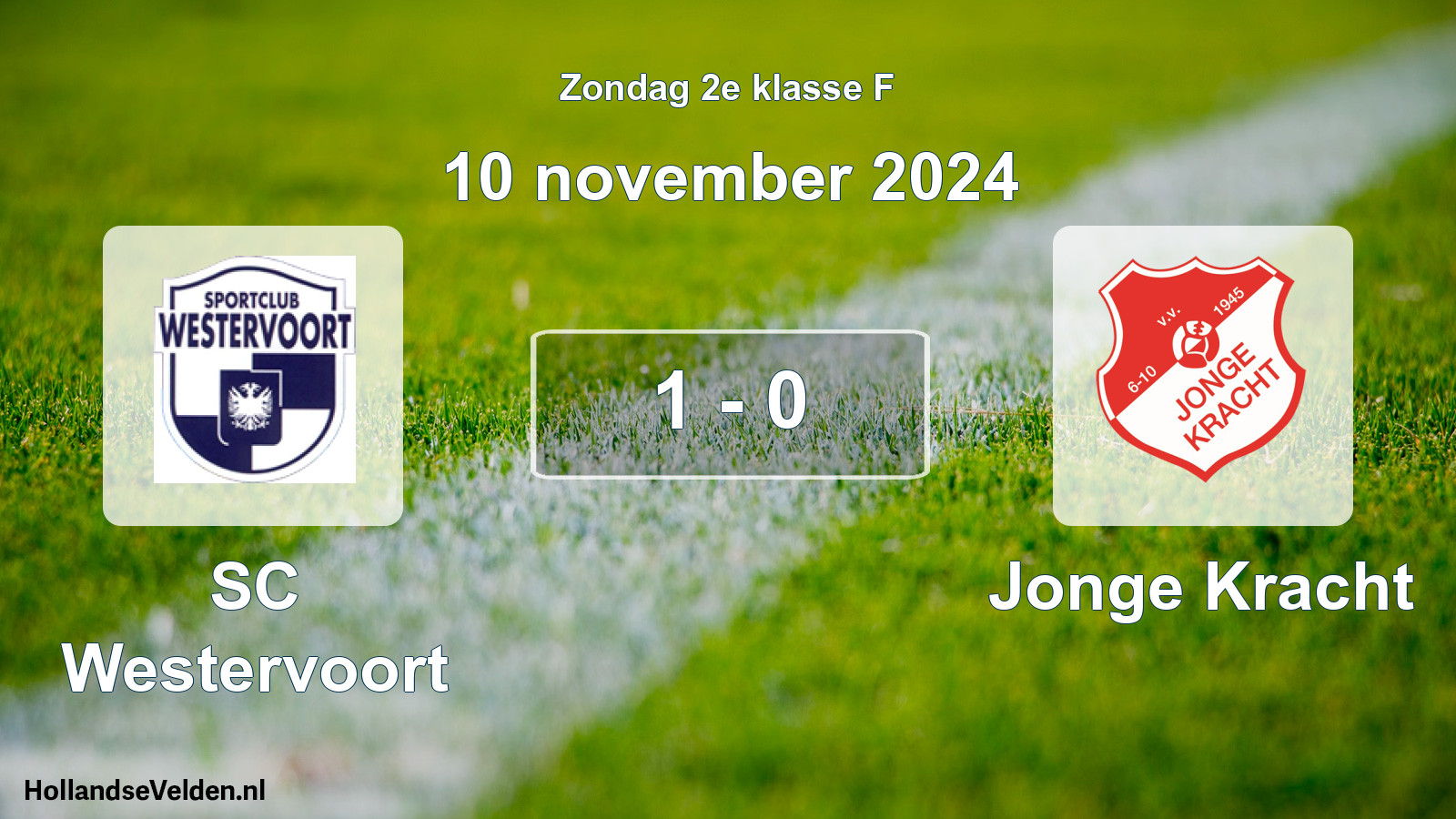 Total number of matches played: SC Westervoort - Jonge Kracht 1 - 0 (10 November 2024)