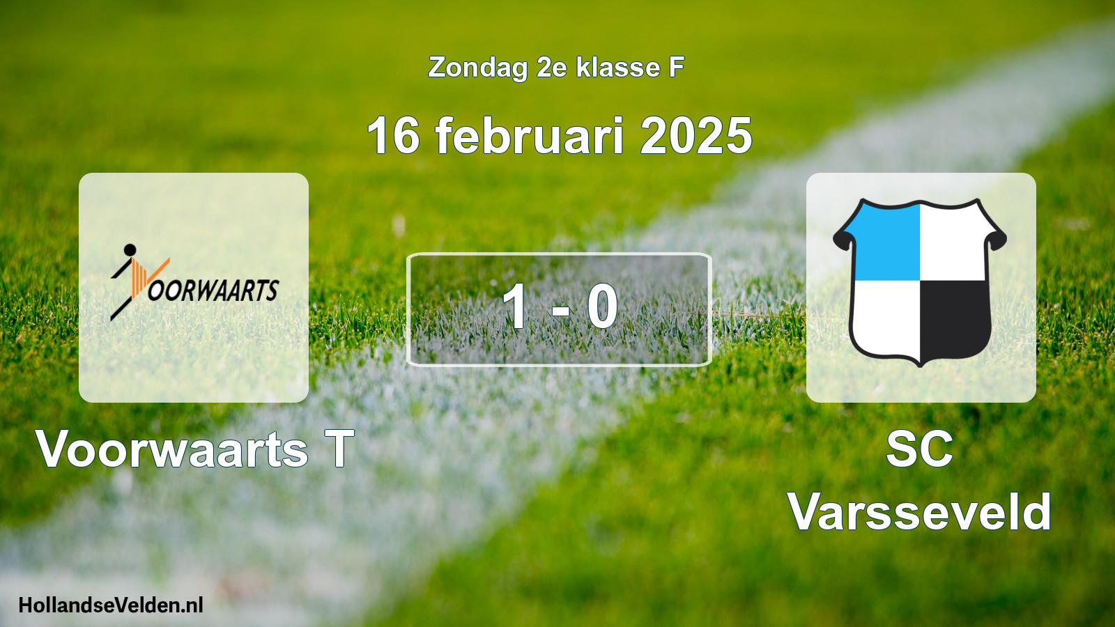 Total number of matches played: Voorwaarts T - SC Varsseveld 1 - 0 (16 February 2025)