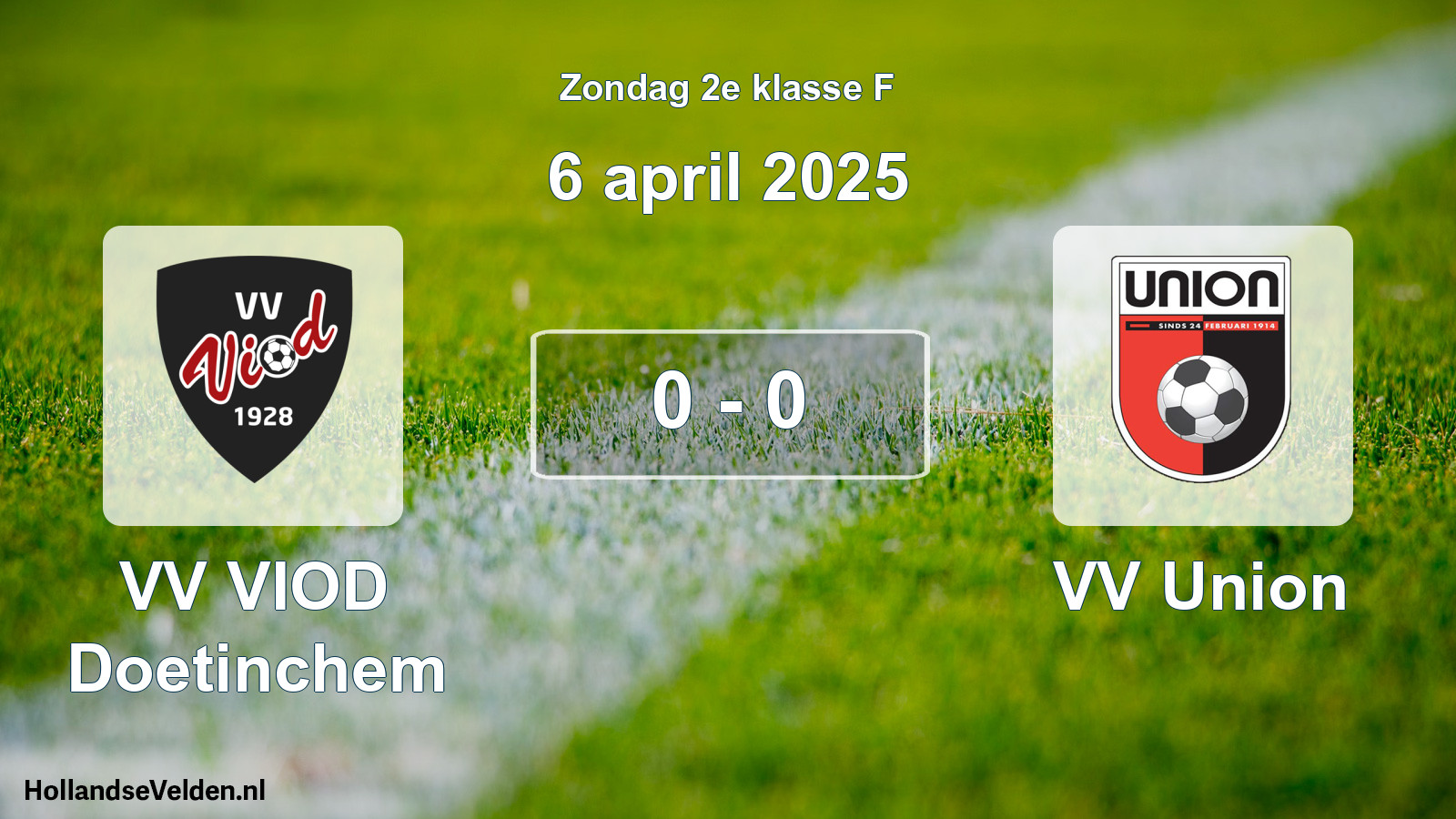 Total number of matches played: VV VIOD Doetinchem - VV Union 0 - 0 (6 April 2025)