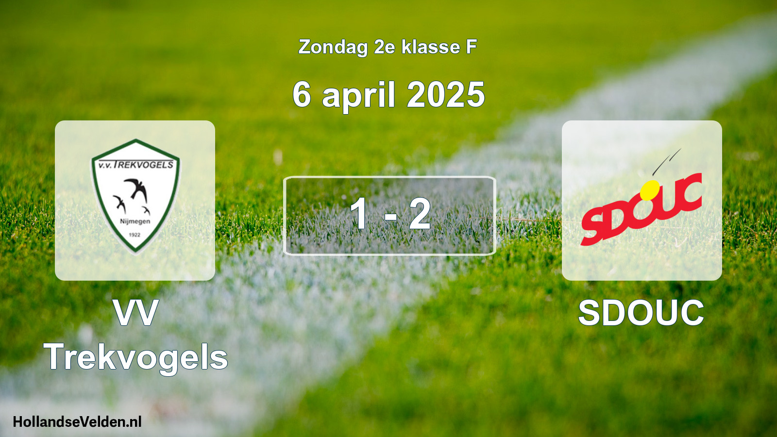 Total number of matches played: VV Trekvogels - SDOUC 1 - 2 (6 April 2025)