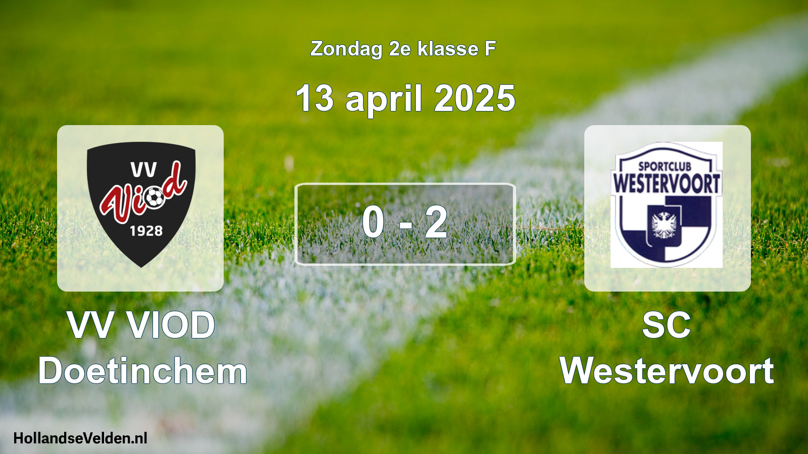 Total number of matches played: VV VIOD Doetinchem - SC Westervoort 0 - 2 (13 April 2025)