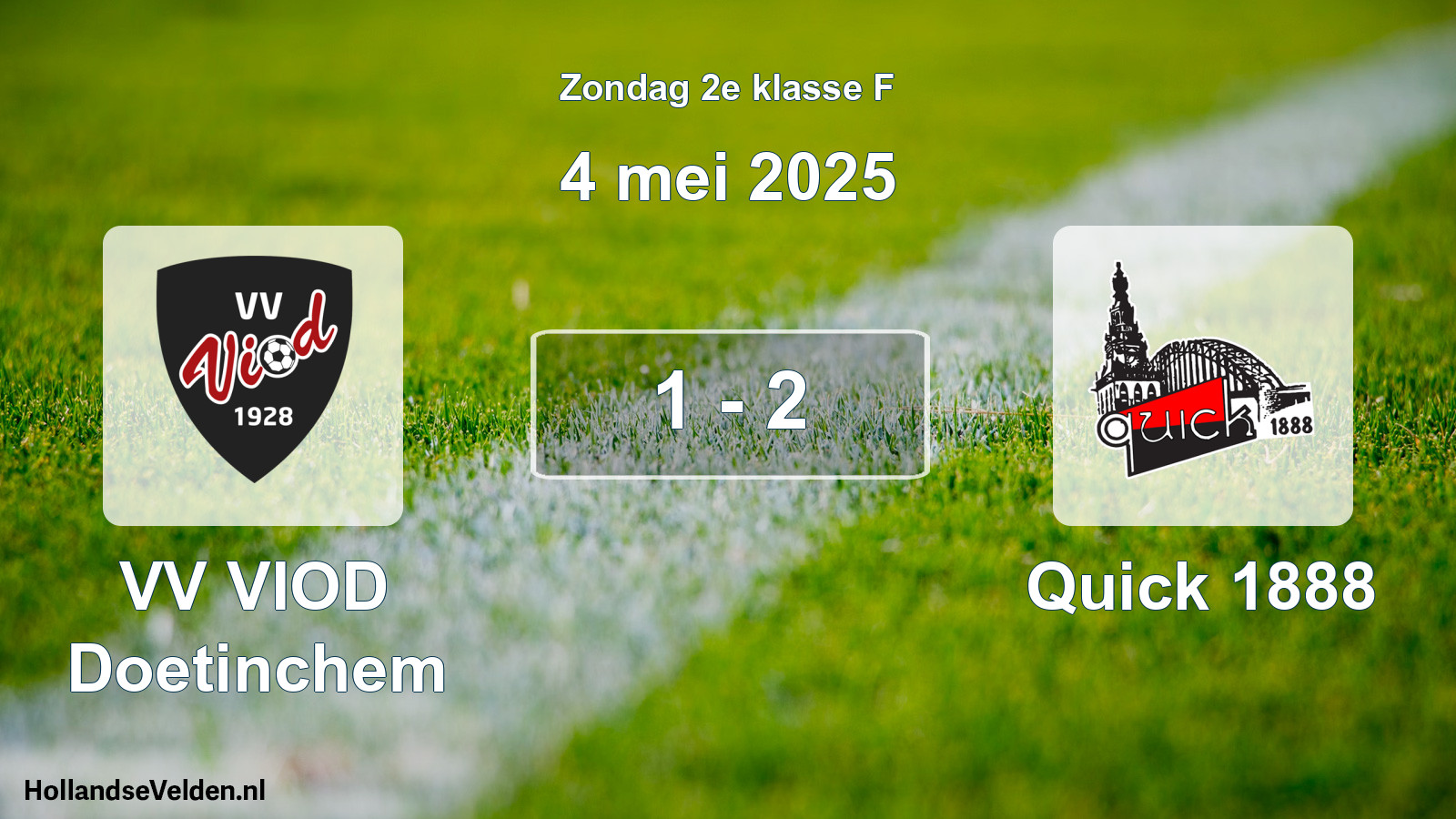 Total number of matches played: VV VIOD Doetinchem - Quick 1888 1 - 2 (4 May 2025)