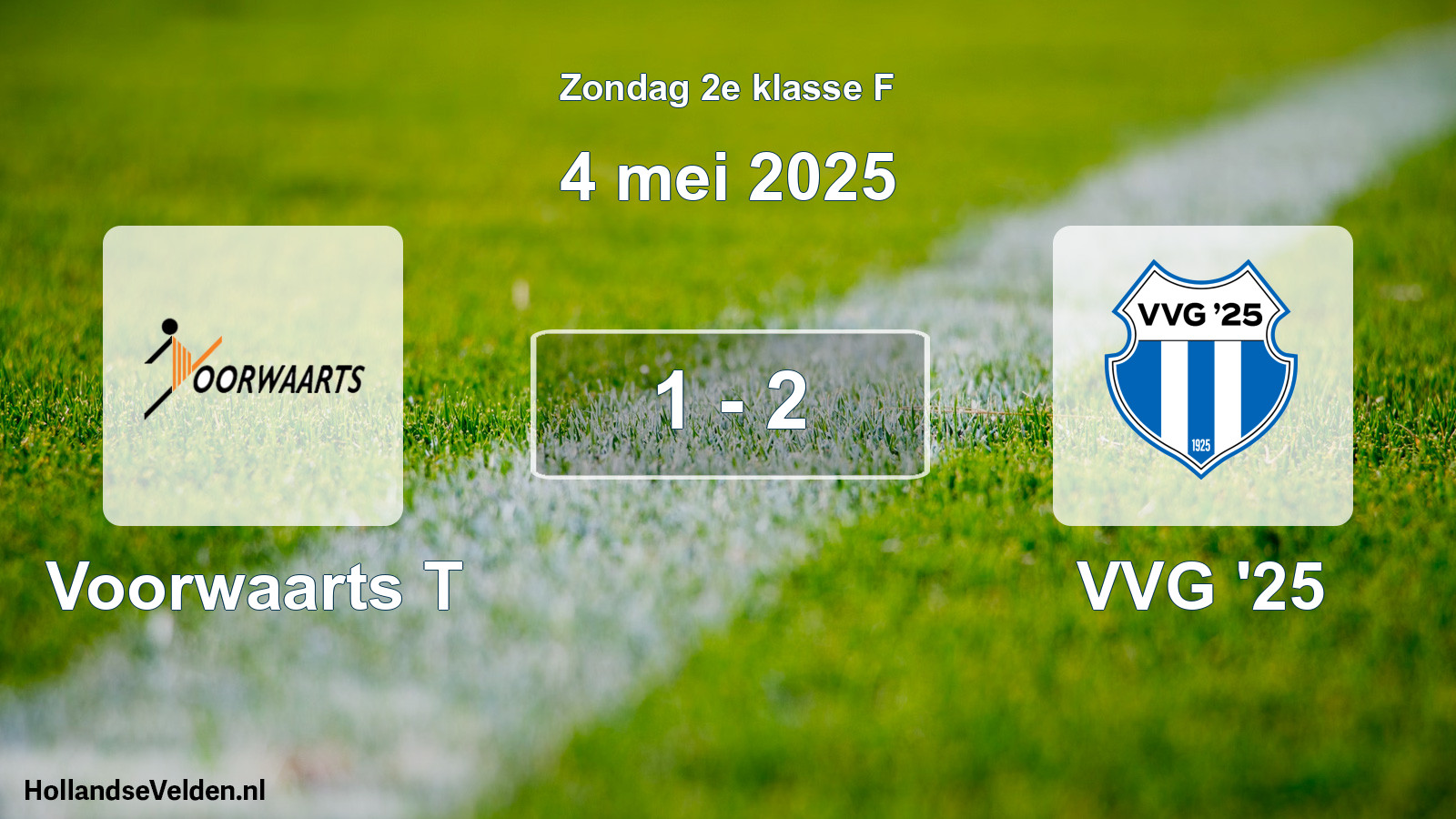 Total number of matches played: Voorwaarts T - VVG '25 1 - 2 (4 May 2025)