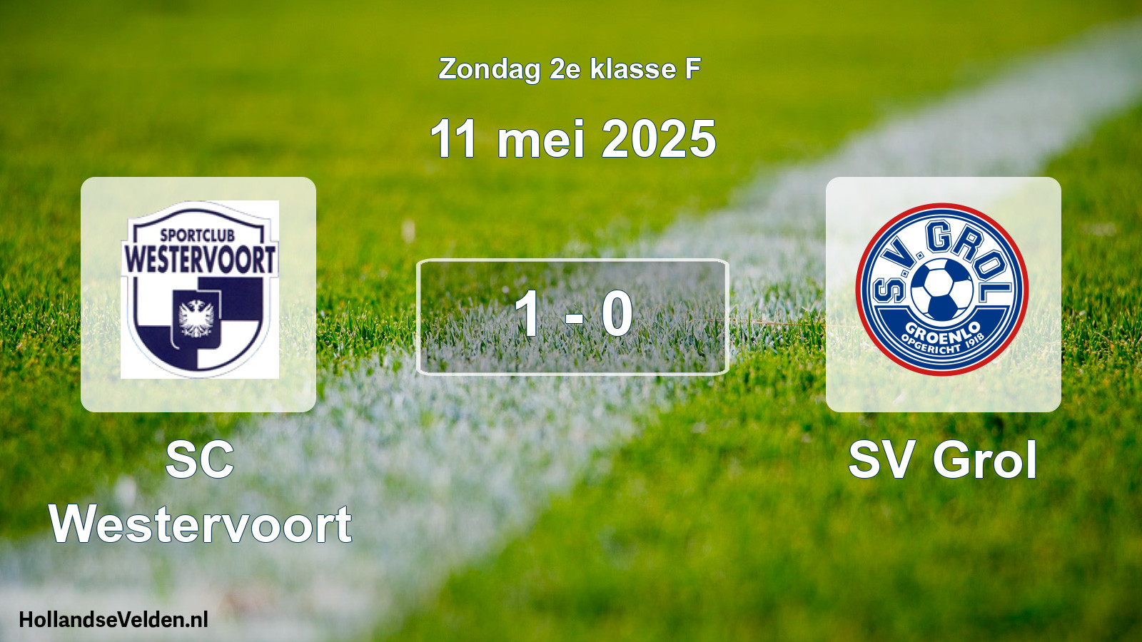 Total number of matches played: SC Westervoort - SV Grol 1 - 0 (11 May 2025)