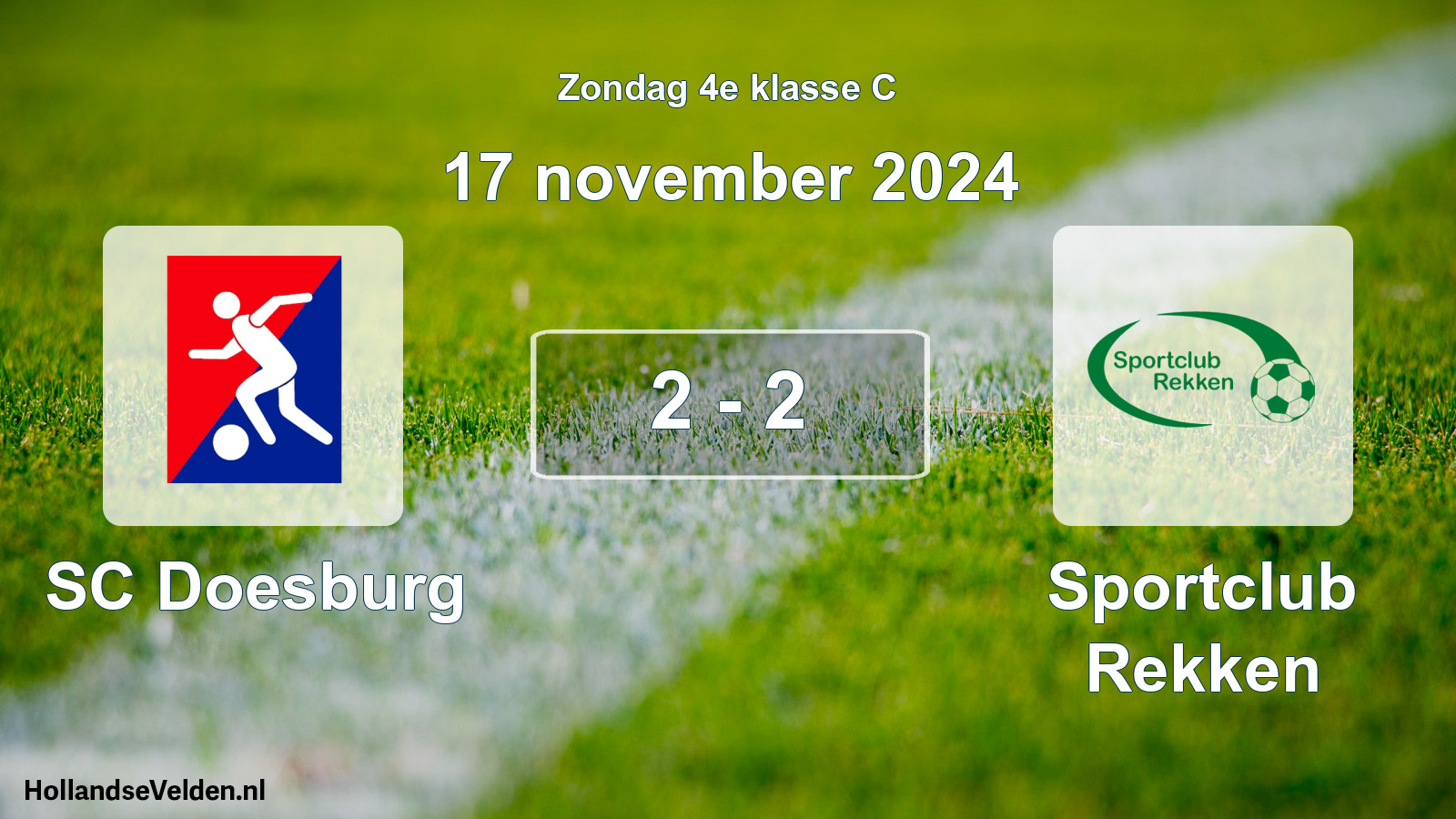 Total number of matches played: SC Doesburg - Sportclub Rekken 2 - 2 (17 November 2024)