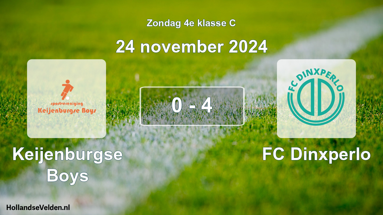 Total number of matches played: Keijenburgse Boys - FC Dinxperlo 0 - 4 (24 November 2024)