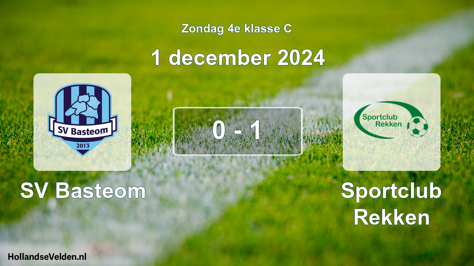 Total number of matches played: SV Basteom - Sportclub Rekken 0 - 1 (1 December 2024)