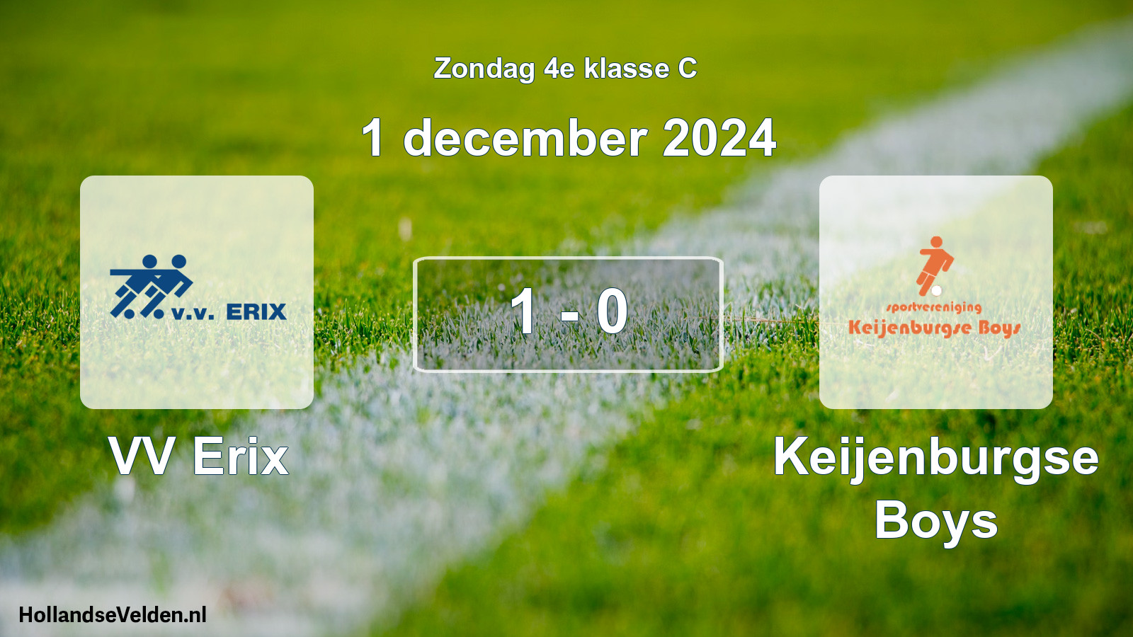 Total number of matches played: VV Erix - Keijenburgse Boys 1 - 0 (1 December 2024)