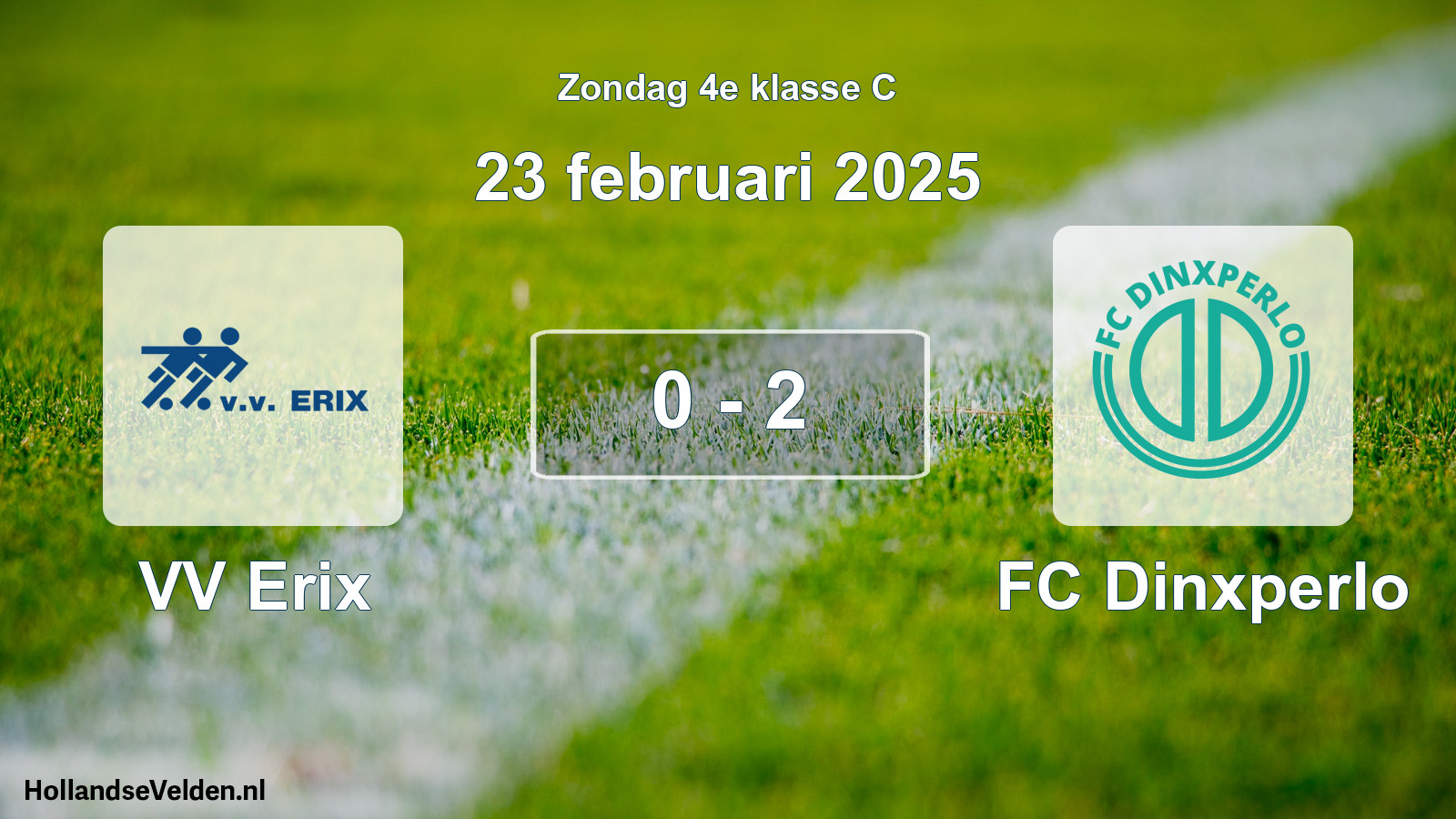 Total number of matches played: VV Erix - FC Dinxperlo 0 - 2 (23 February 2025)