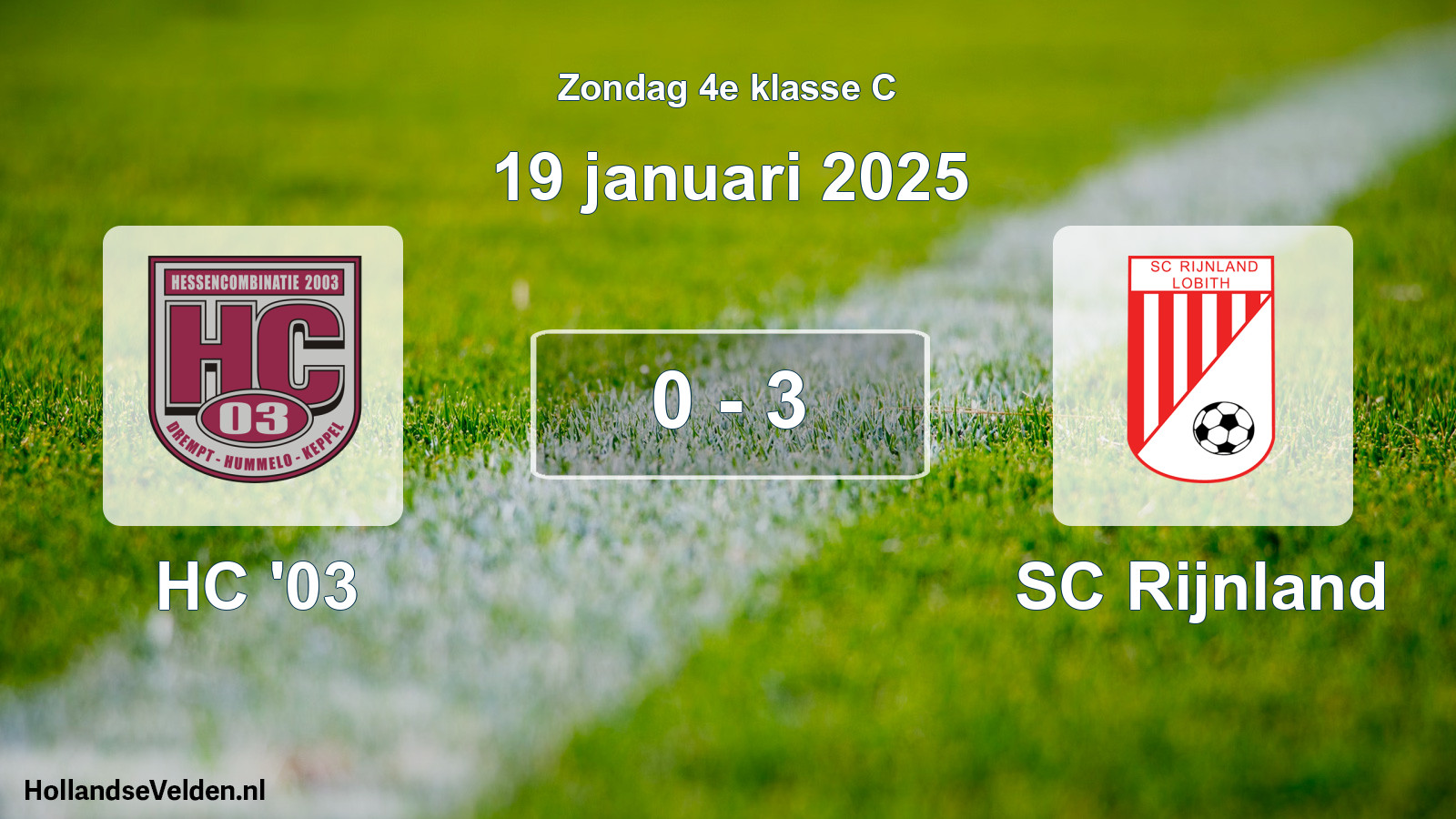 Total number of matches played: HC '03 - SC Rijnland 0 - 3 (19 January 2025)
