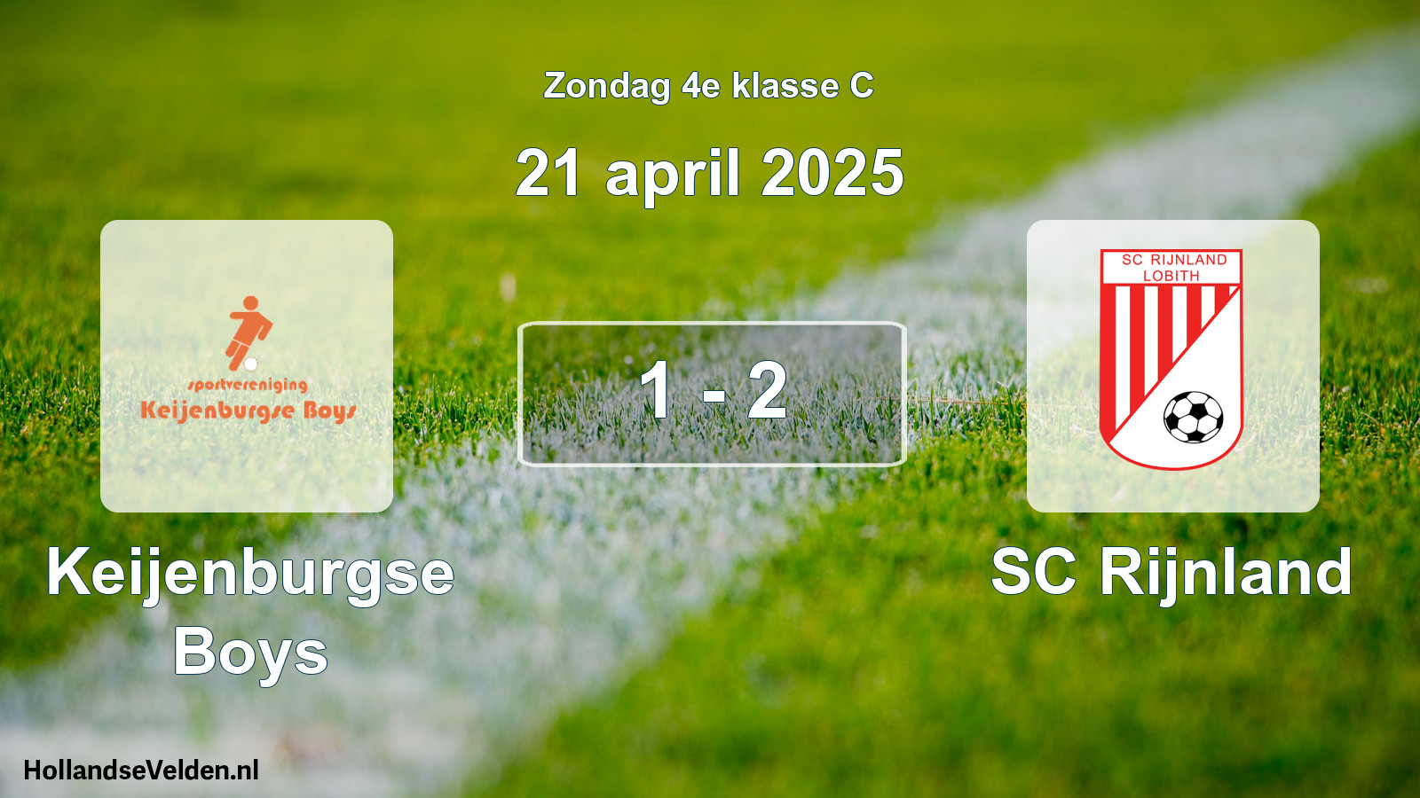Total number of matches played: Keijenburgse Boys - SC Rijnland 1 - 2 (21 April 2025)