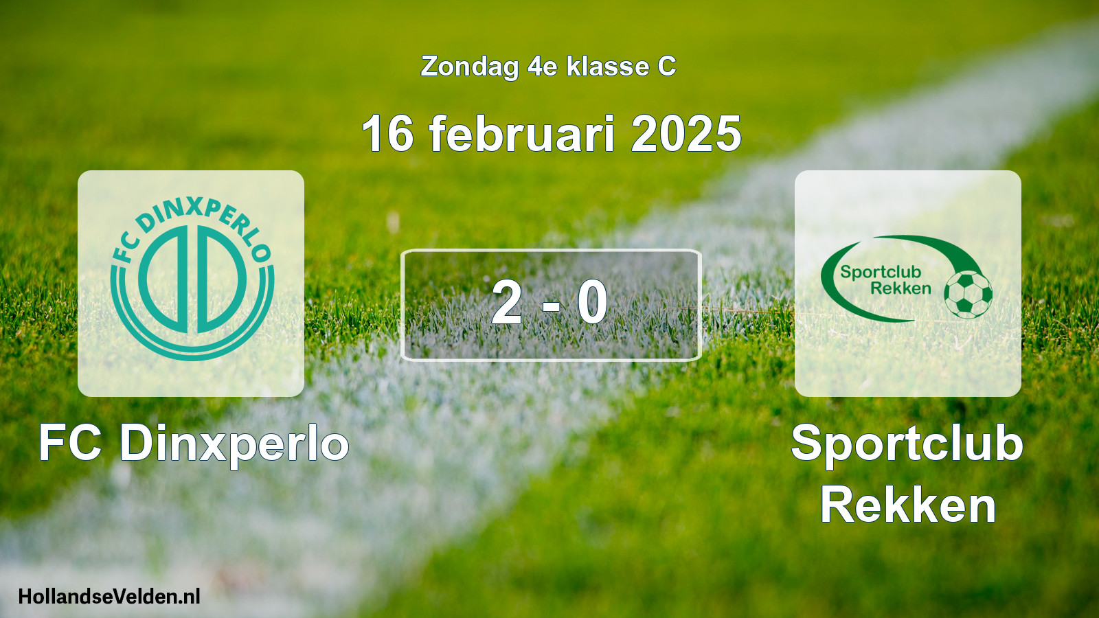 Total number of matches played: FC Dinxperlo - Sportclub Rekken 2 - 0 (16 February 2025)