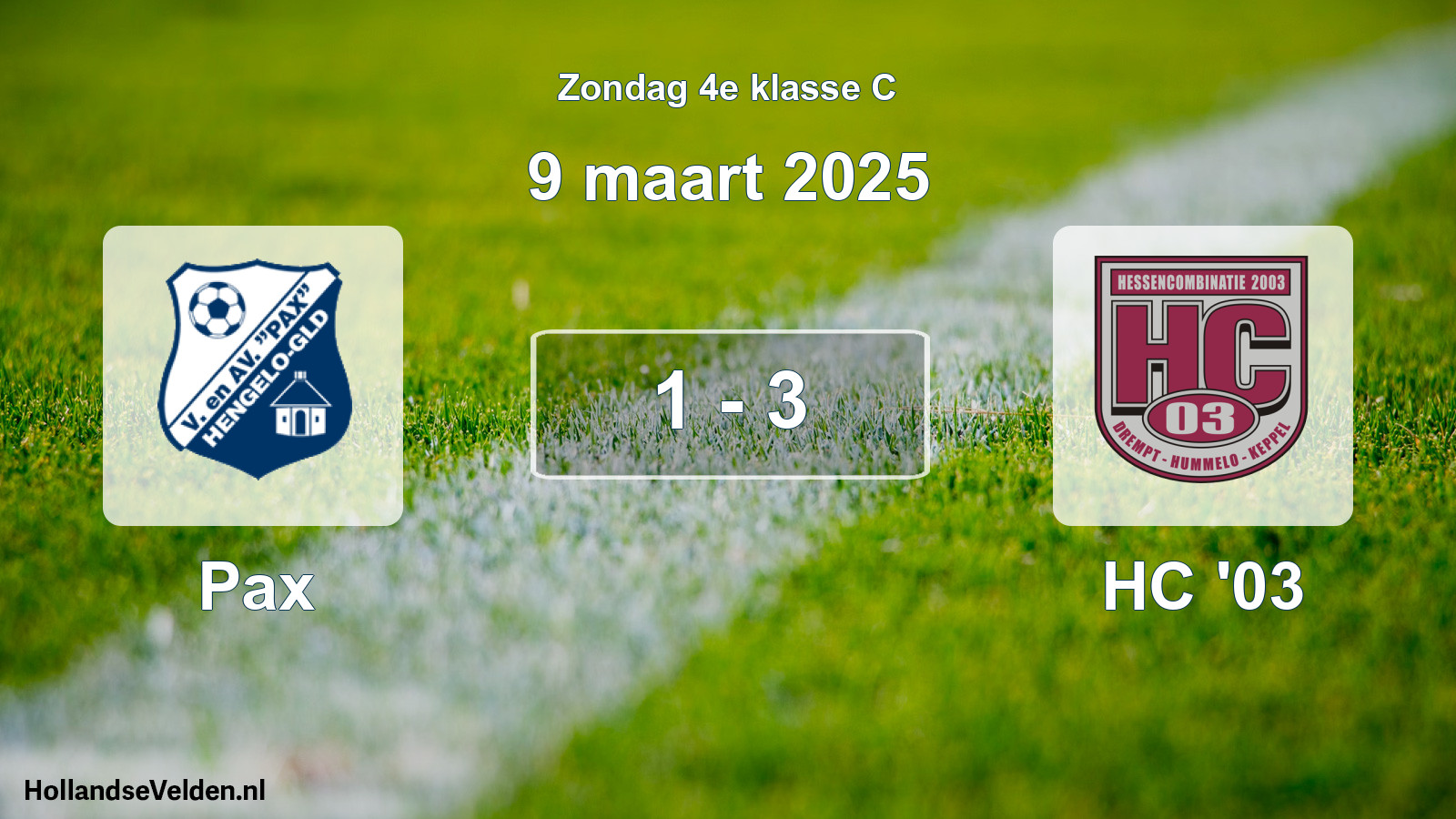 Total number of matches played: Pax - HC '03 1 - 3 (9 March 2025)