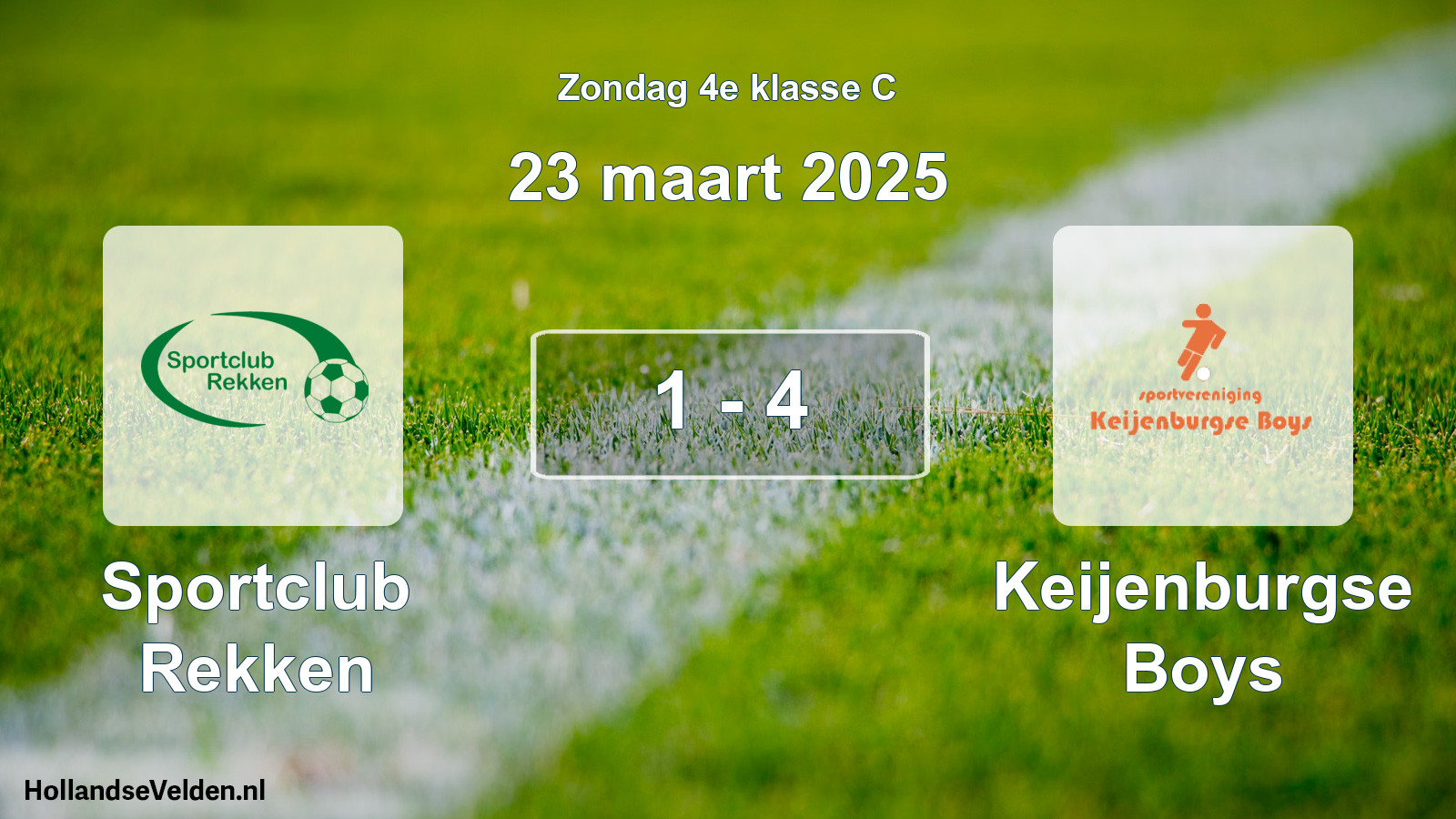 Total number of matches played: Sportclub Rekken - Keijenburgse Boys 1 - 4 (23 March 2025)