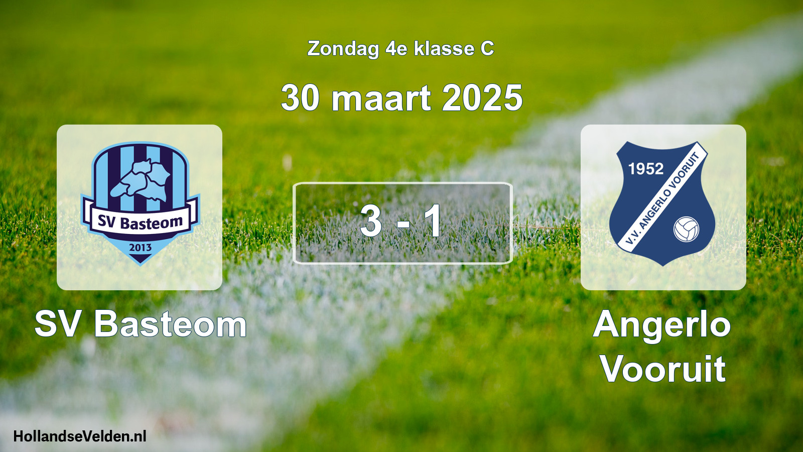 Total number of matches played: SV Basteom - Angerlo Vooruit 3 - 1 (30 March 2025)