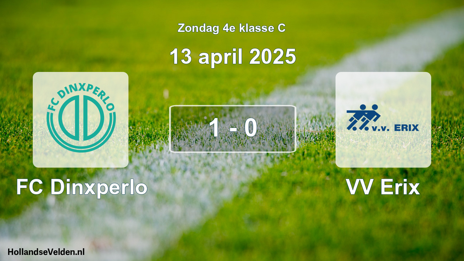 Total number of matches played: FC Dinxperlo - VV Erix 1 - 0 (13 April 2025)