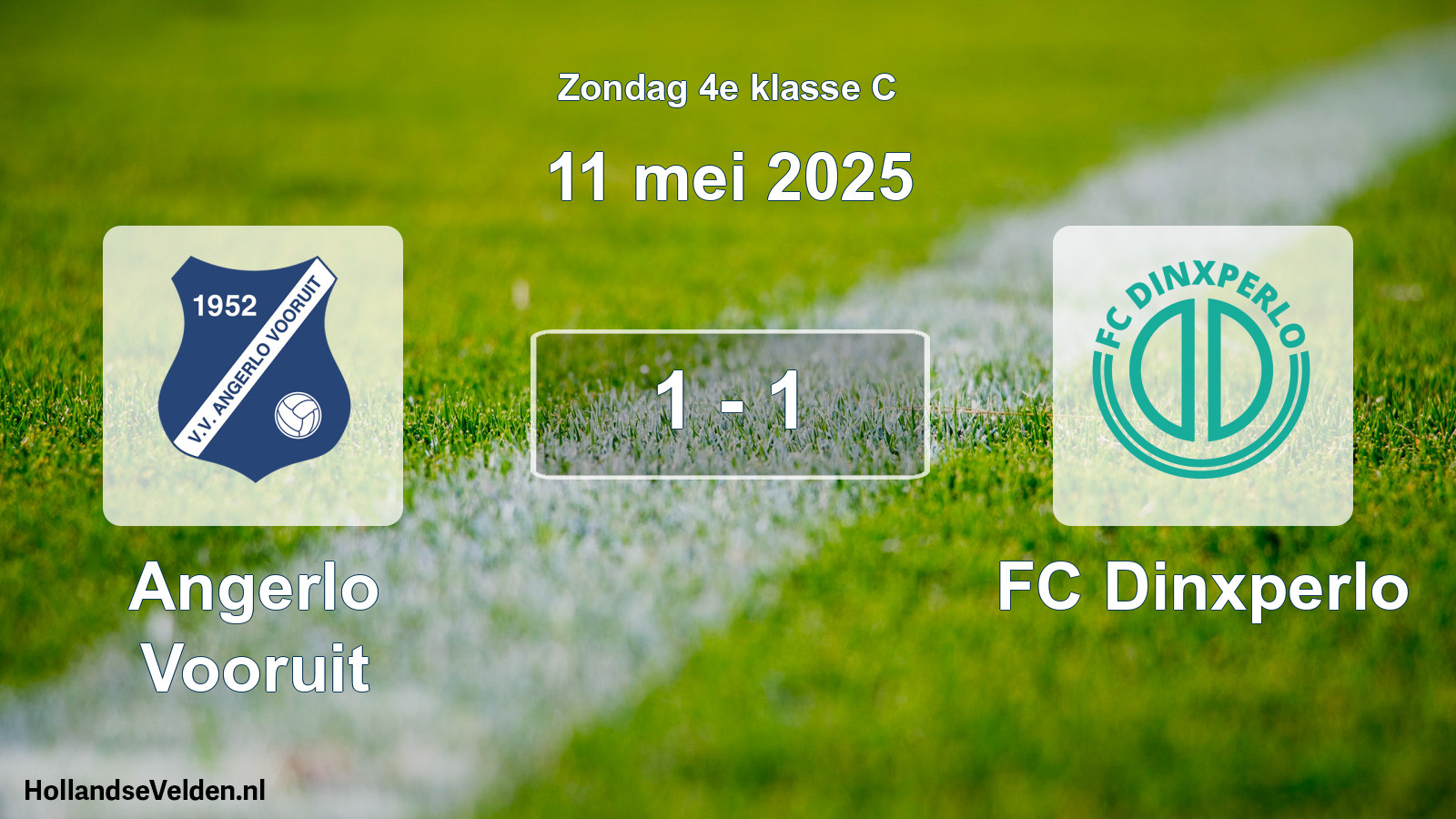 Total number of matches played: Angerlo Vooruit - FC Dinxperlo 1 - 1 (11 May 2025)