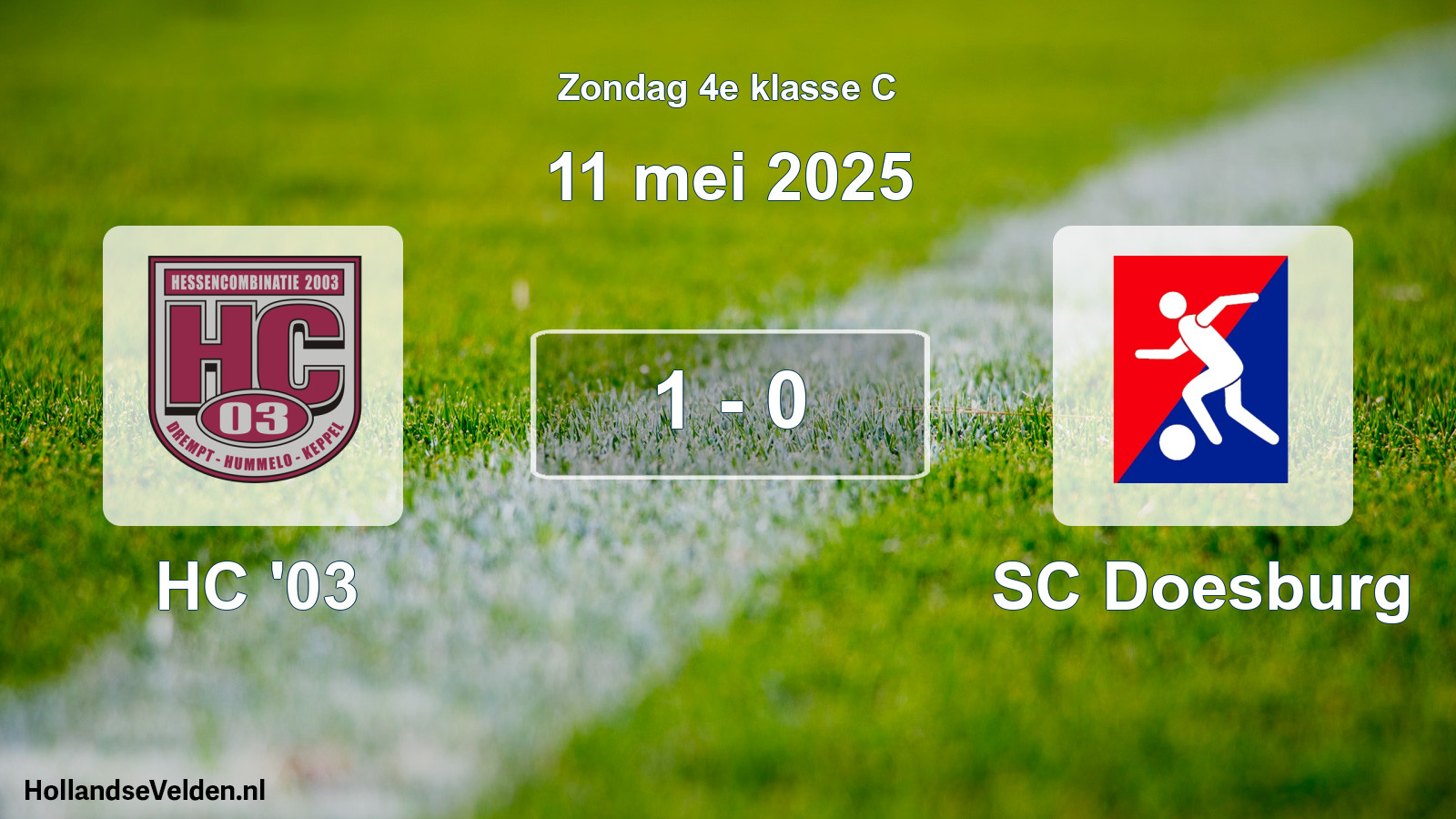 Total number of matches played: HC '03 - SC Doesburg 1 - 0 (11 May 2025)