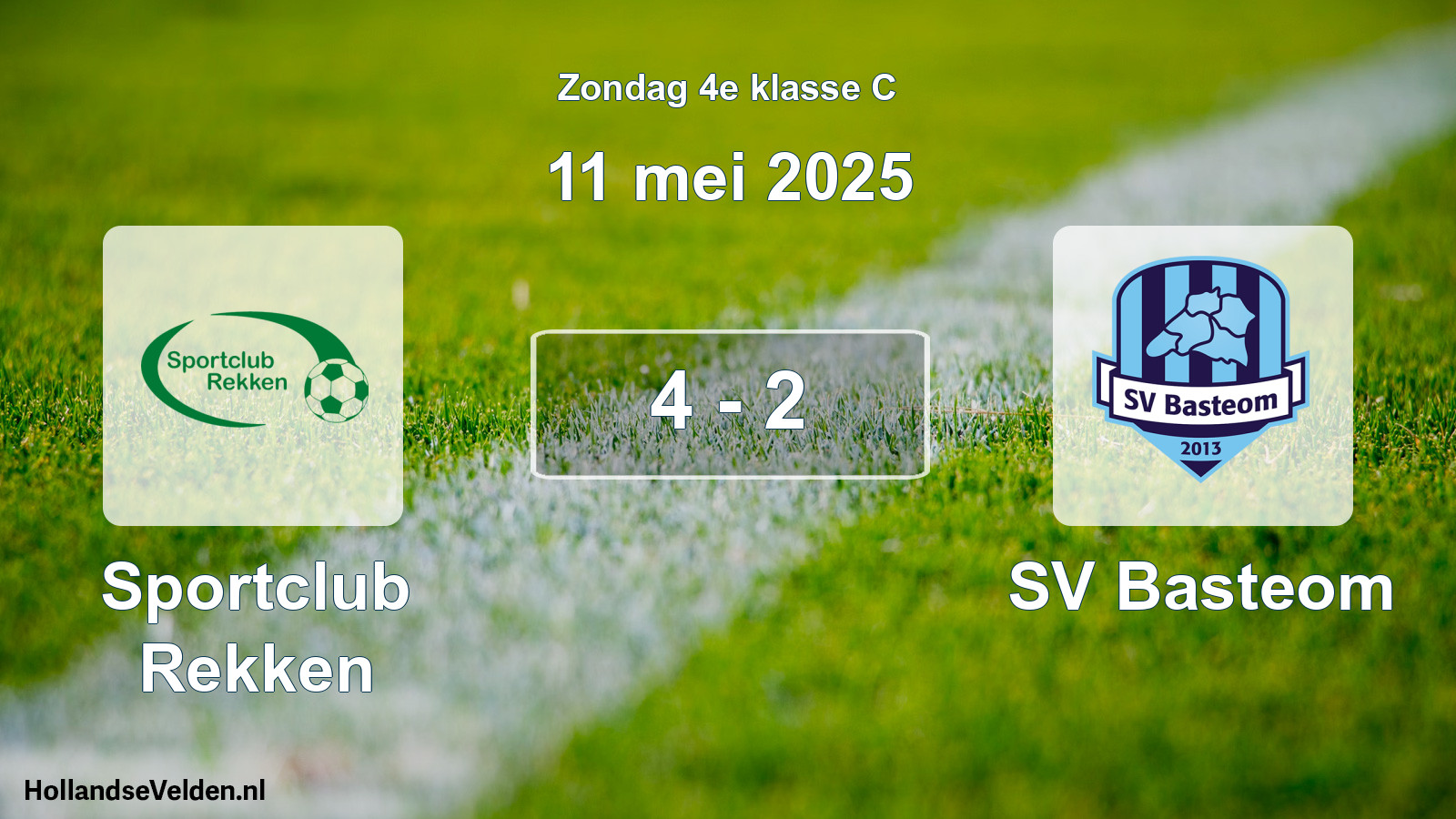 Total number of matches played: Sportclub Rekken - SV Basteom 4 - 2 (11 May 2025)