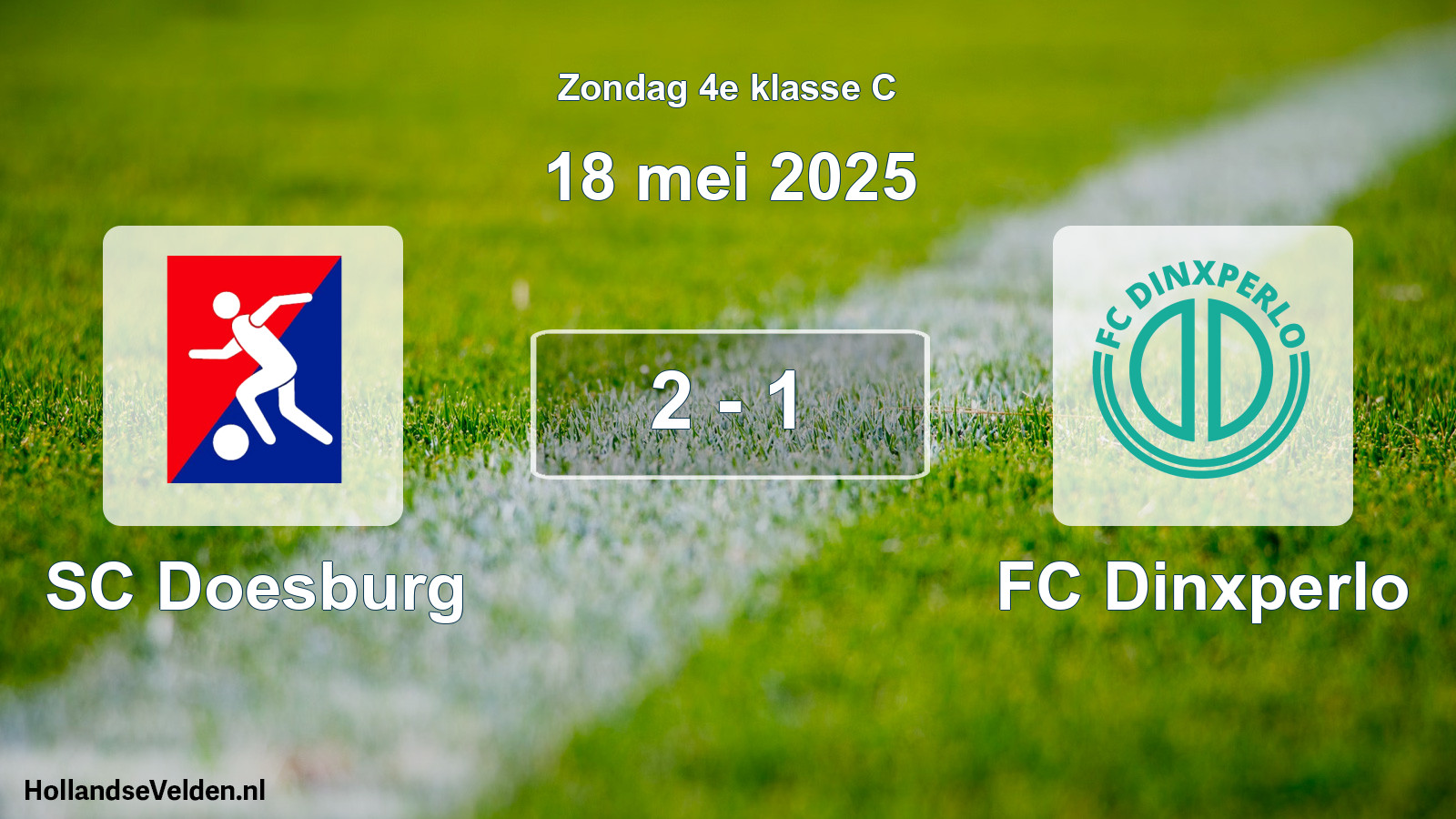 Total number of matches played: SC Doesburg - FC Dinxperlo 2 - 1 (18 May 2025)