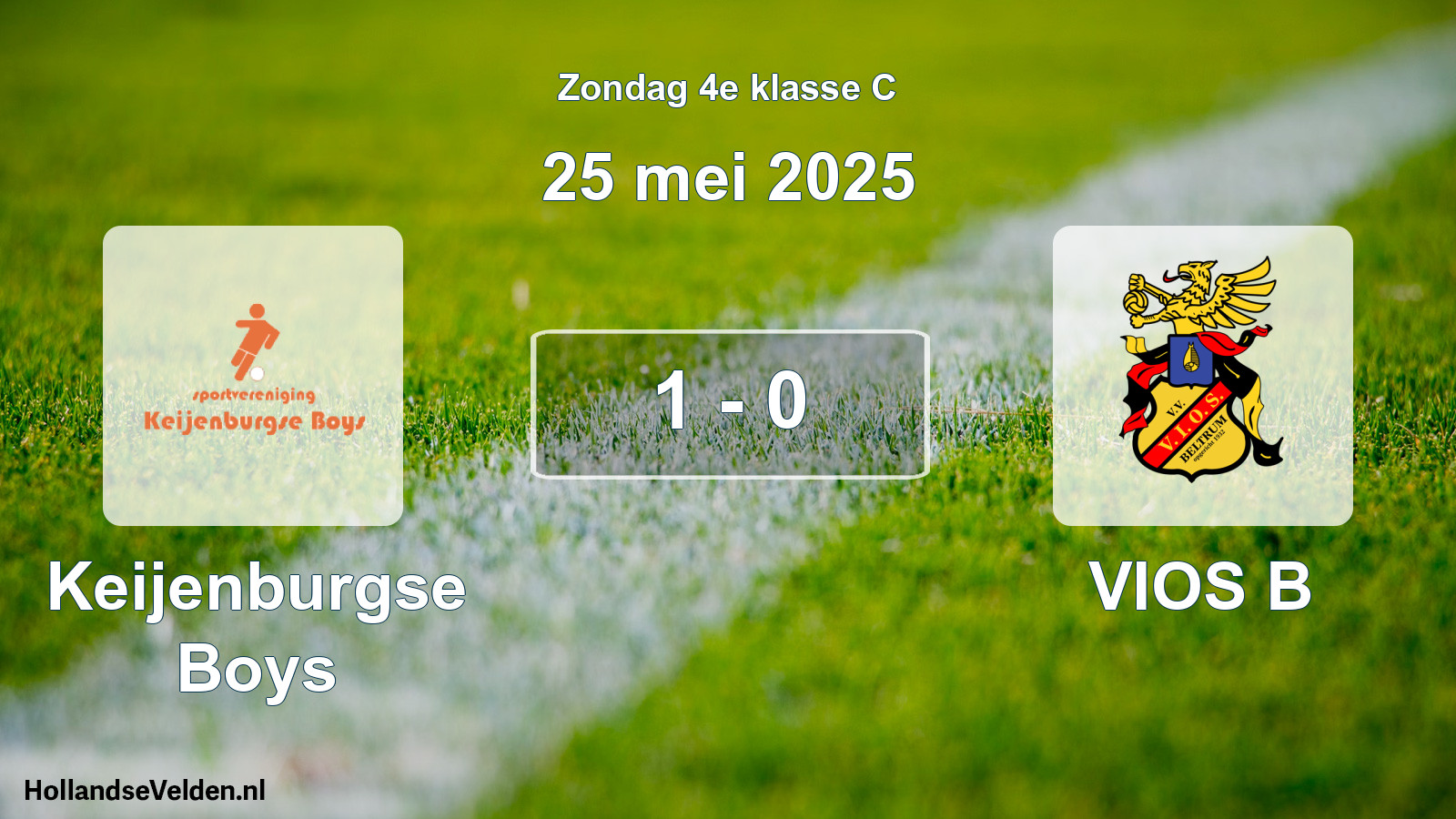 Total number of matches played: Keijenburgse Boys - VIOS B 1 - 0 (25 May 2025)