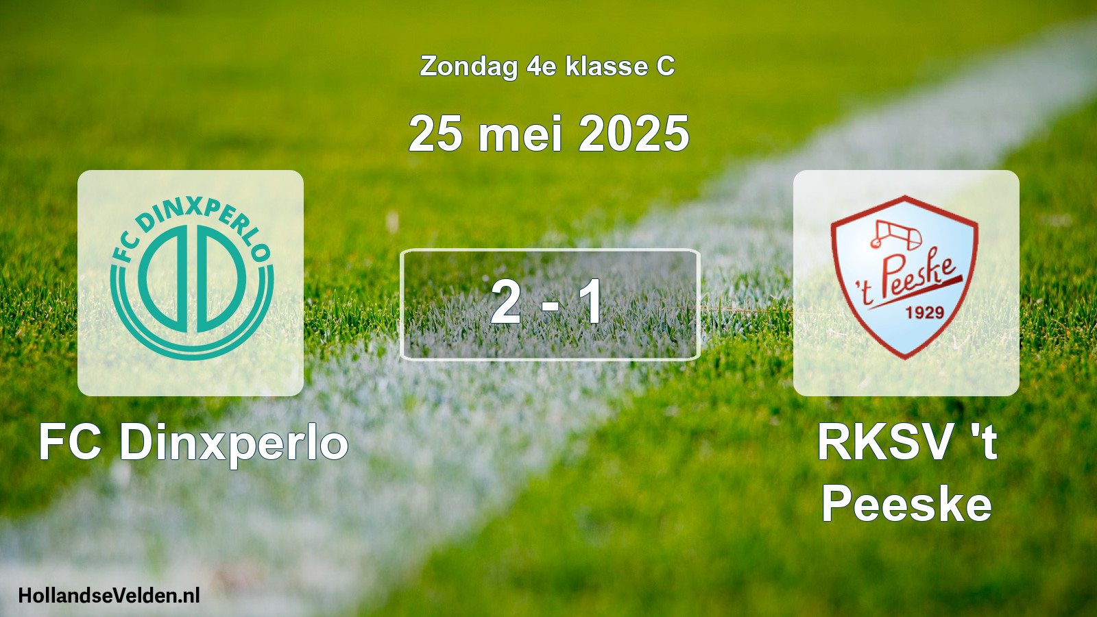 Total number of matches played: FC Dinxperlo - RKSV 't Peeske 2 - 1 (25 May 2025)