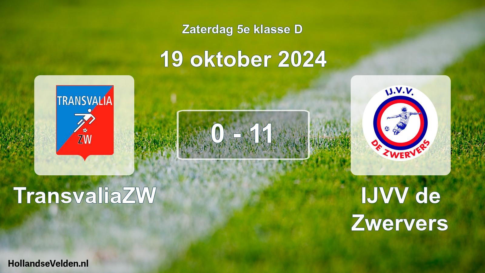 Total number of matches played: TransvaliaZW - IJVV de Zwervers 0 - 11 (19 October 2024)