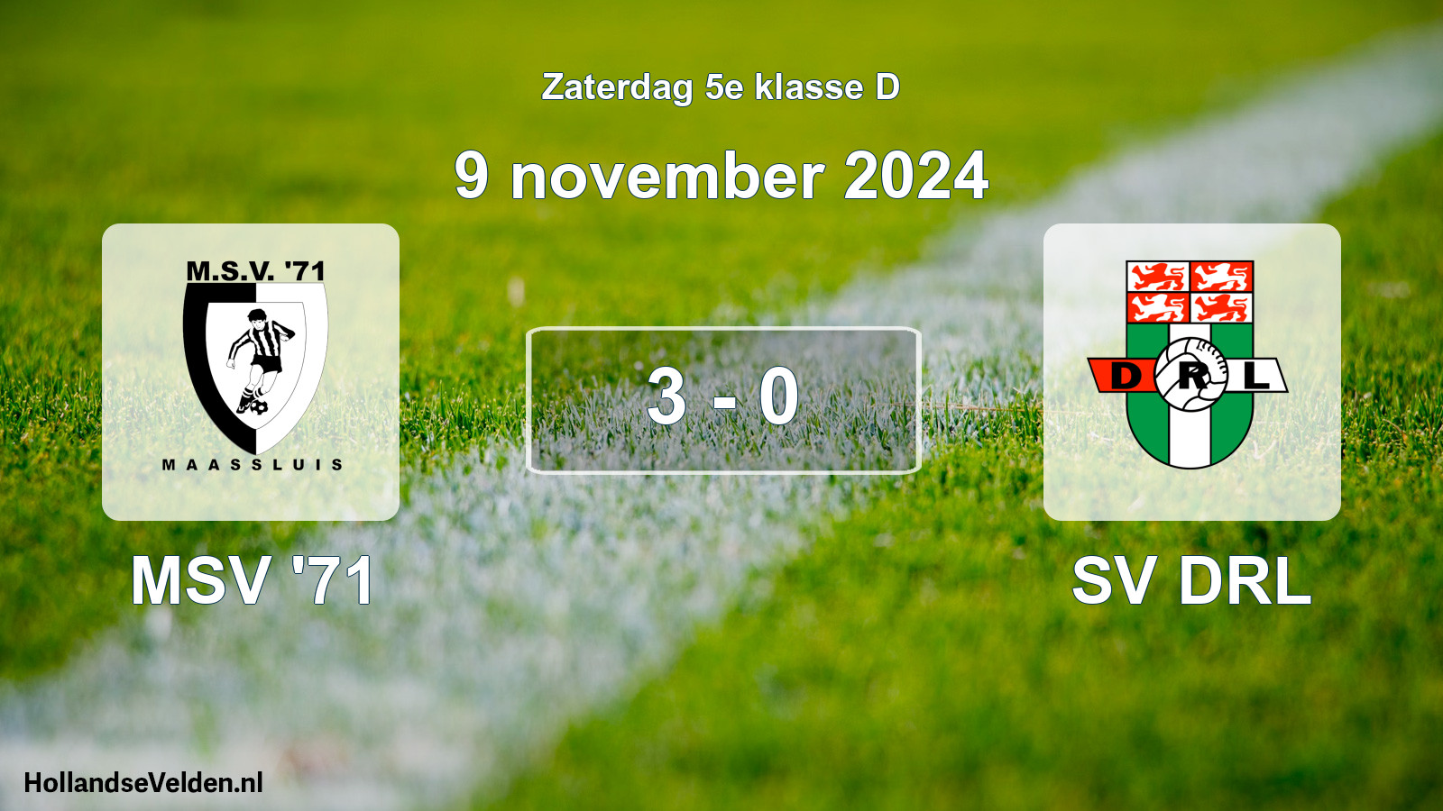 Total number of matches played: MSV '71 - SV DRL 3 - 0 (9 November 2024)