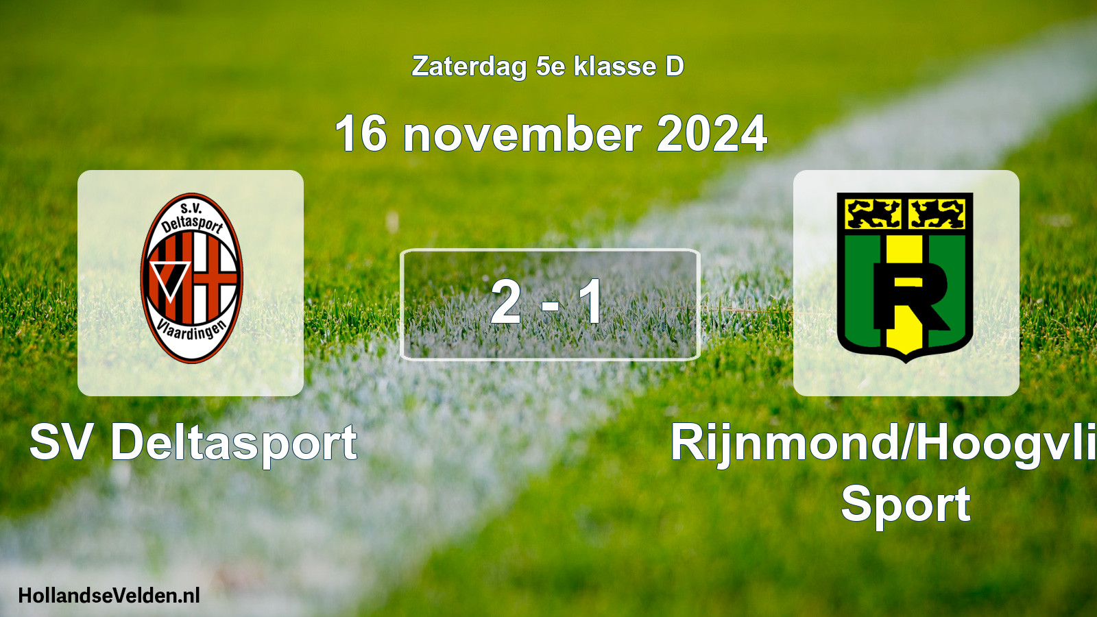 Total number of matches played: SV Deltasport - Rijnmond/Hoogvliet Sport 2 - 1 (16 November 2024)