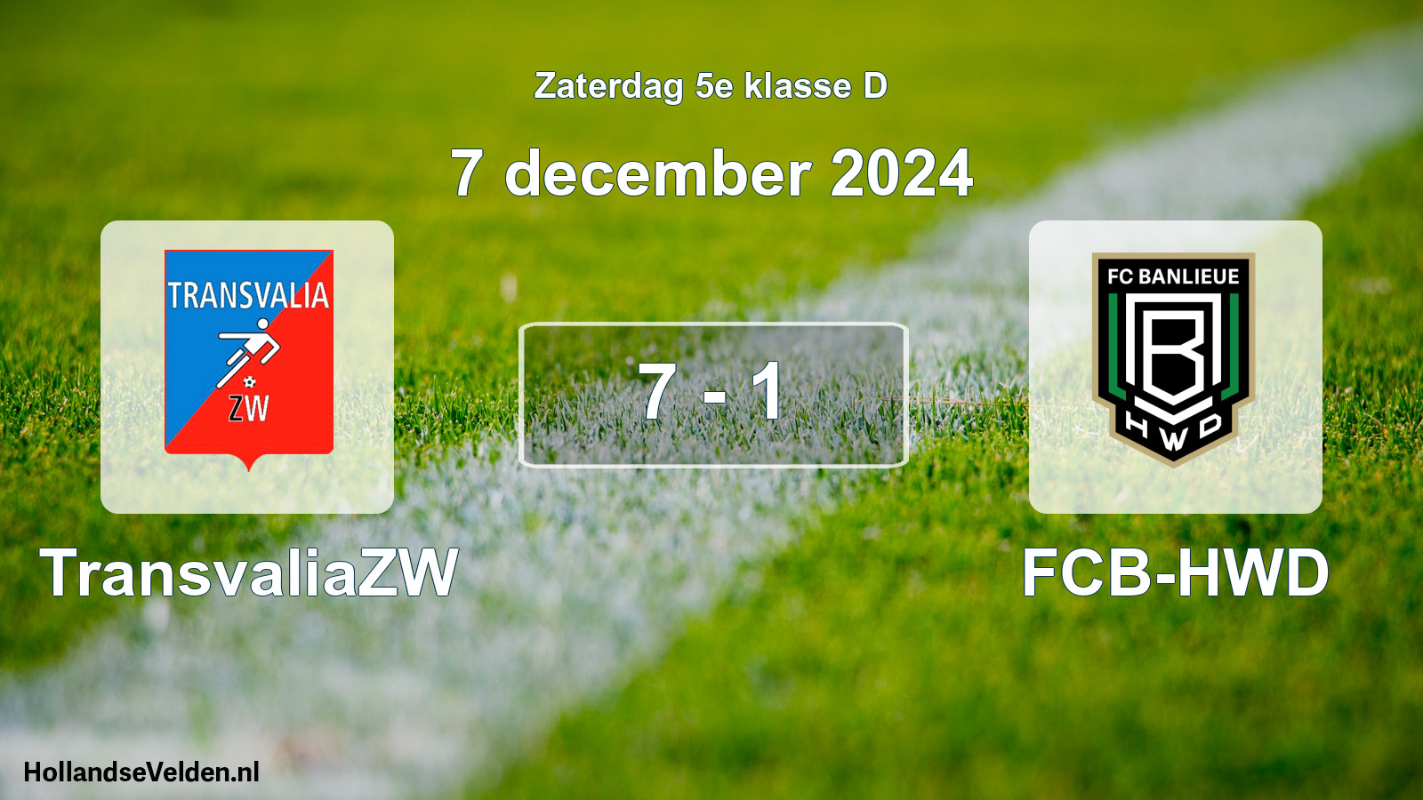 Total number of matches played: TransvaliaZW - FCB-HWD 7 - 1 (7 December 2024)