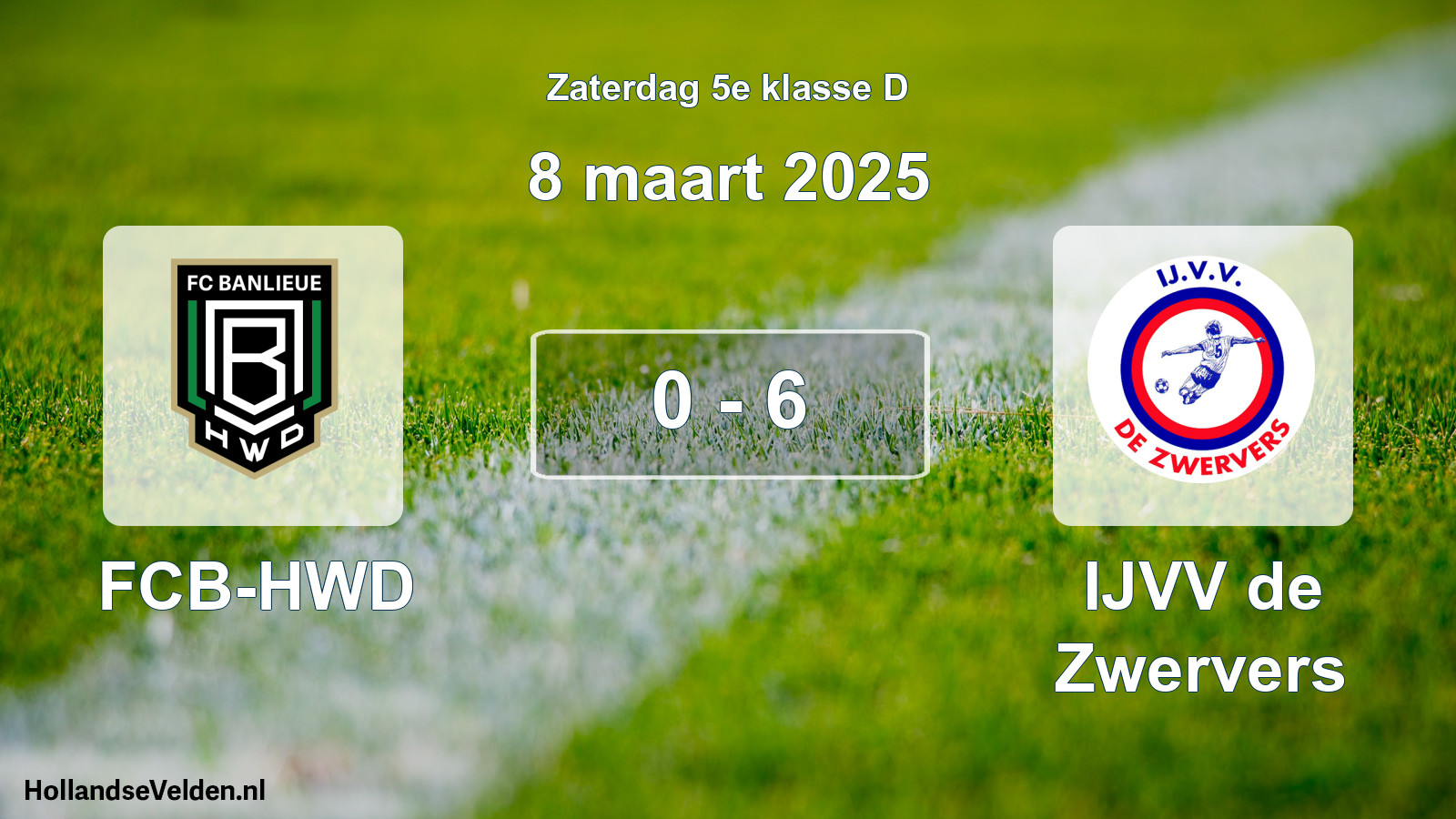 Total number of matches played: FCB-HWD - IJVV de Zwervers 0 - 6 (8 March 2025)