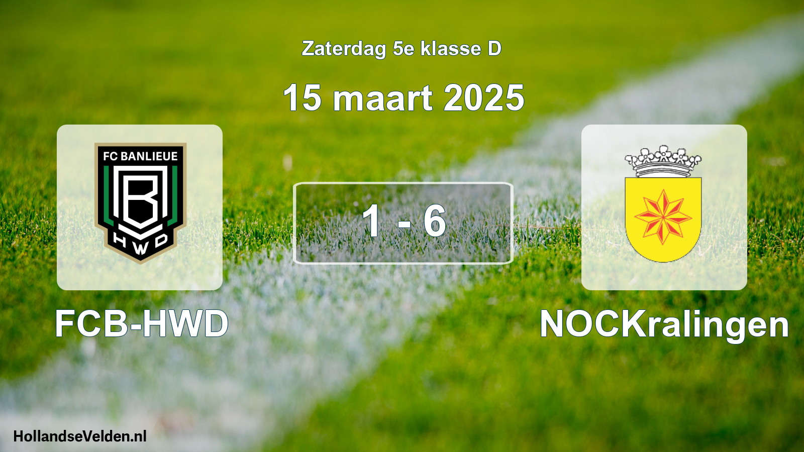 Total number of matches played: FCB-HWD - NOCKralingen 1 - 6 (15 March 2025)
