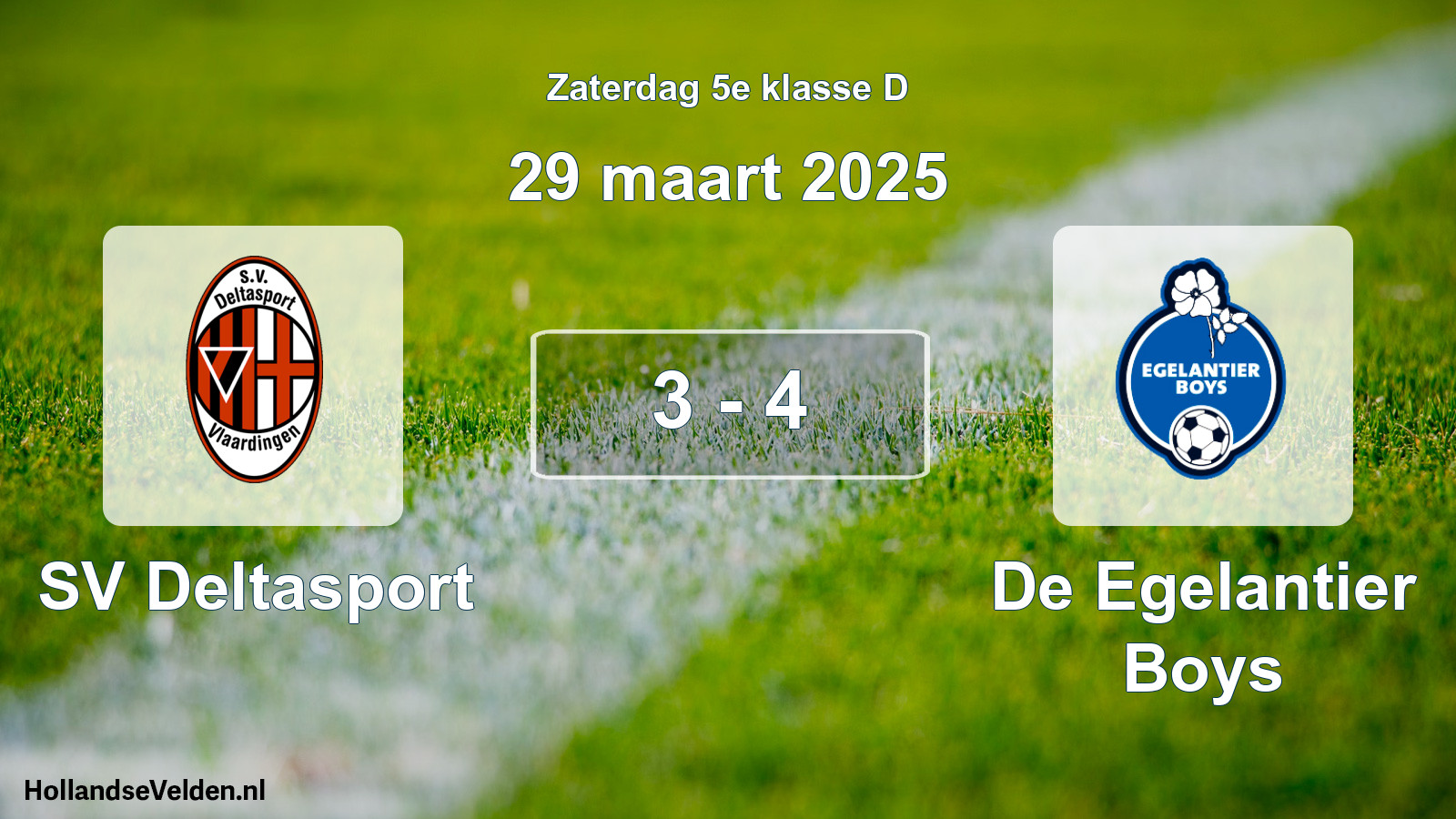 Total number of matches played: SV Deltasport - De Egelantier Boys 3 - 4 (29 March 2025)