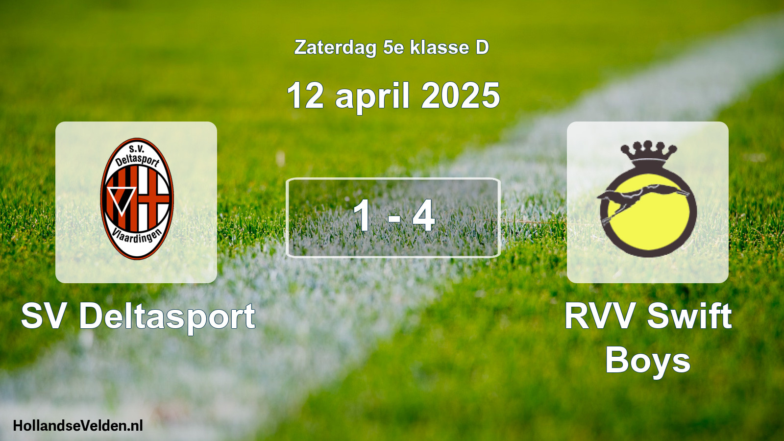 Total number of matches played: SV Deltasport - RVV Swift Boys 1 - 4 (12 April 2025)