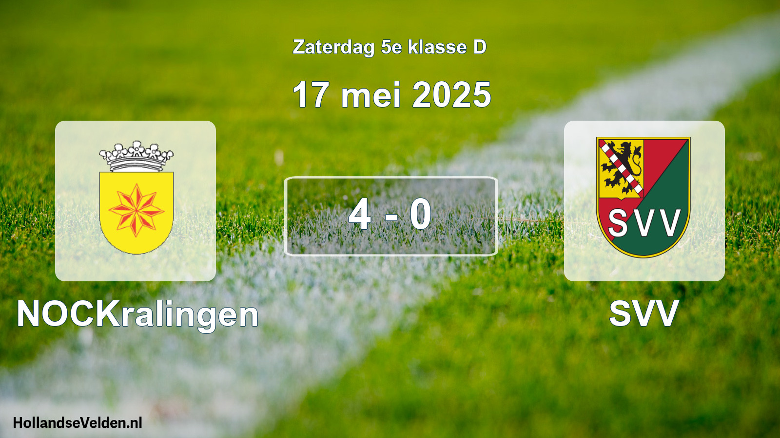 Total number of matches played: NOCKralingen - SVV 4 - 0 (17 May 2025)
