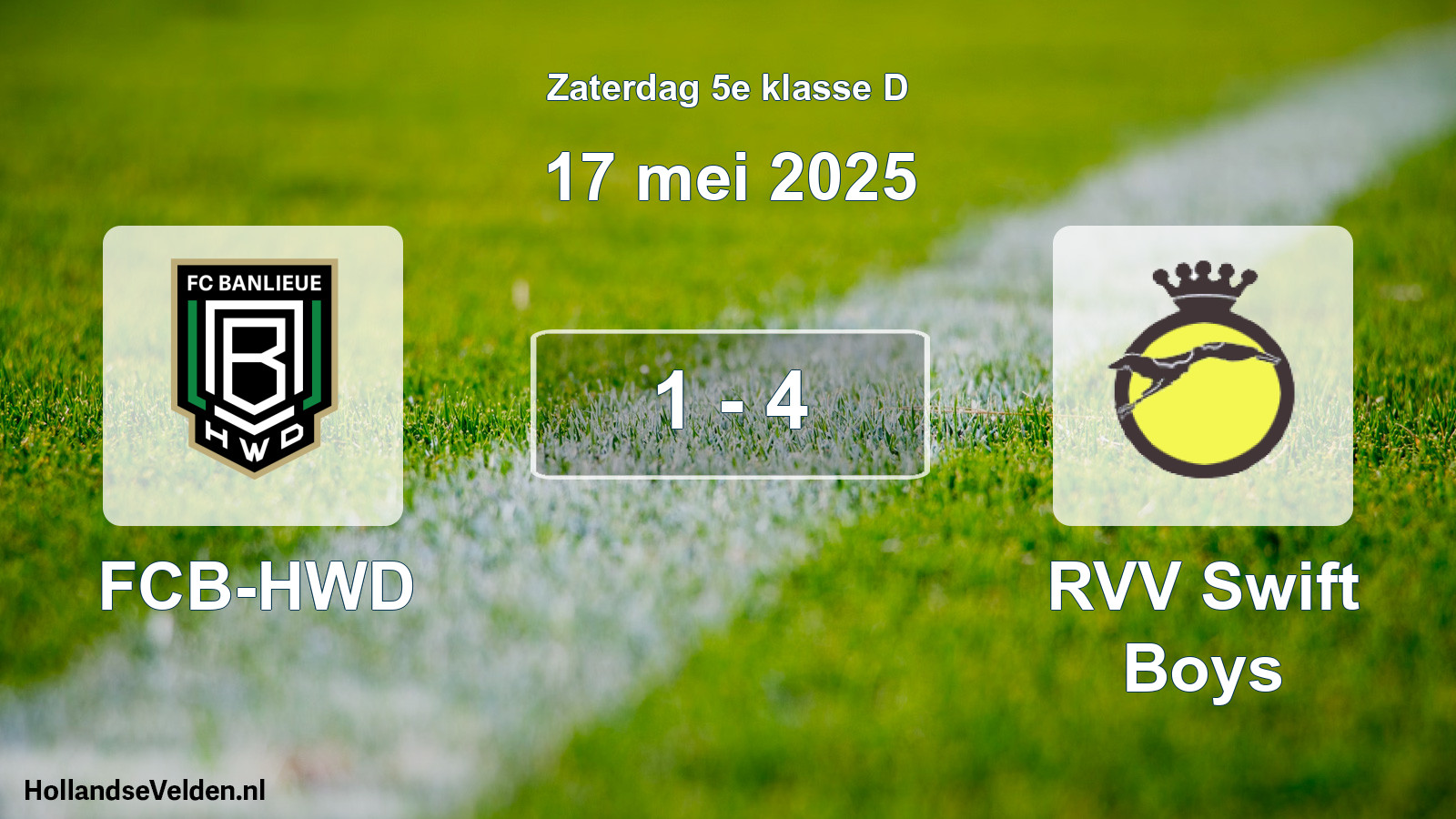 Total number of matches played: FCB-HWD - RVV Swift Boys 1 - 4 (17 May 2025)