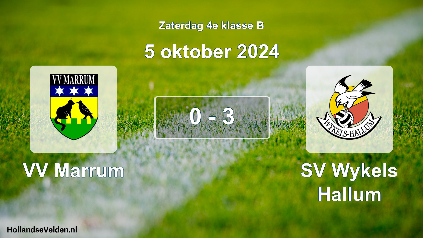 Total number of matches played: VV Marrum - SV Wykels Hallum 0 - 3 (5 October 2024)