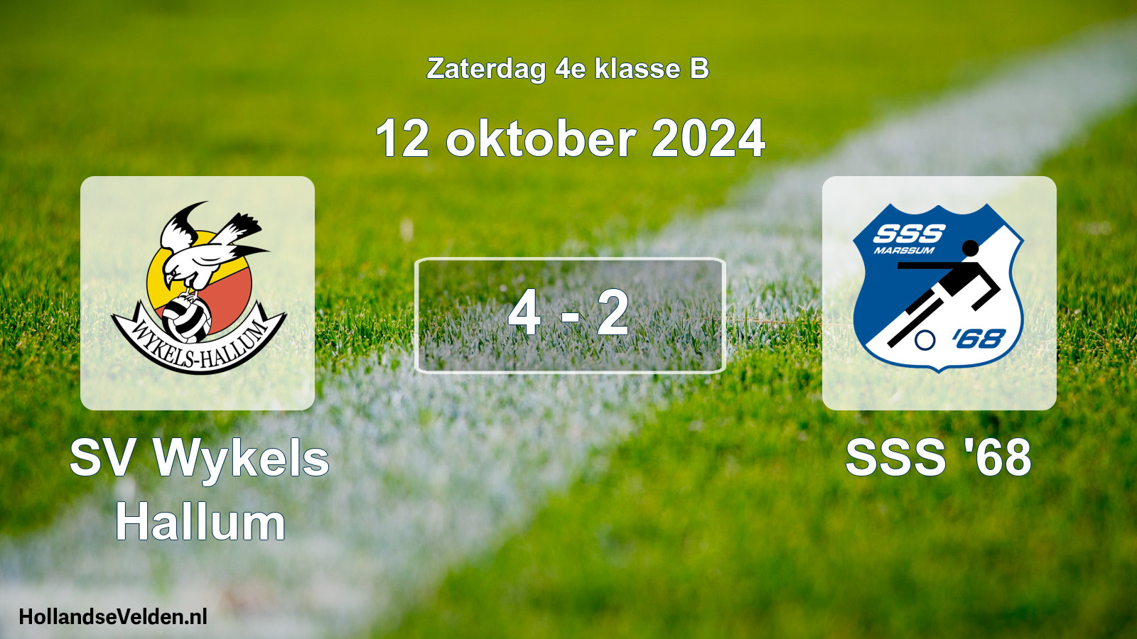 Total number of matches played: SV Wykels Hallum - SSS '68 4 - 2 (12 October 2024)