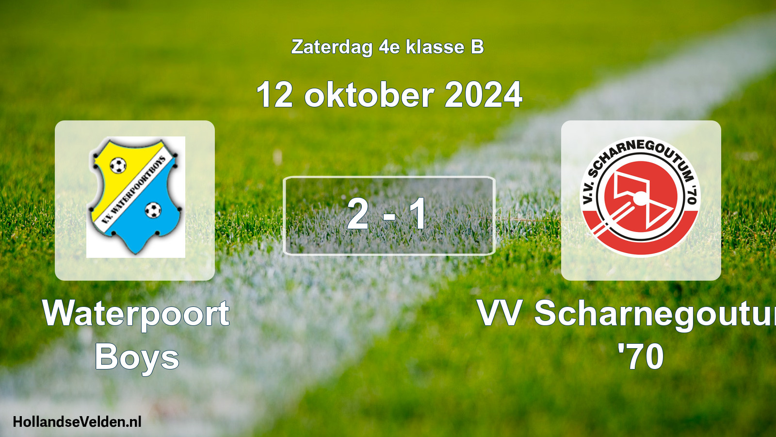 Total number of matches played: Waterpoort Boys - VV Scharnegoutum '70 2 - 1 (12 October 2024)