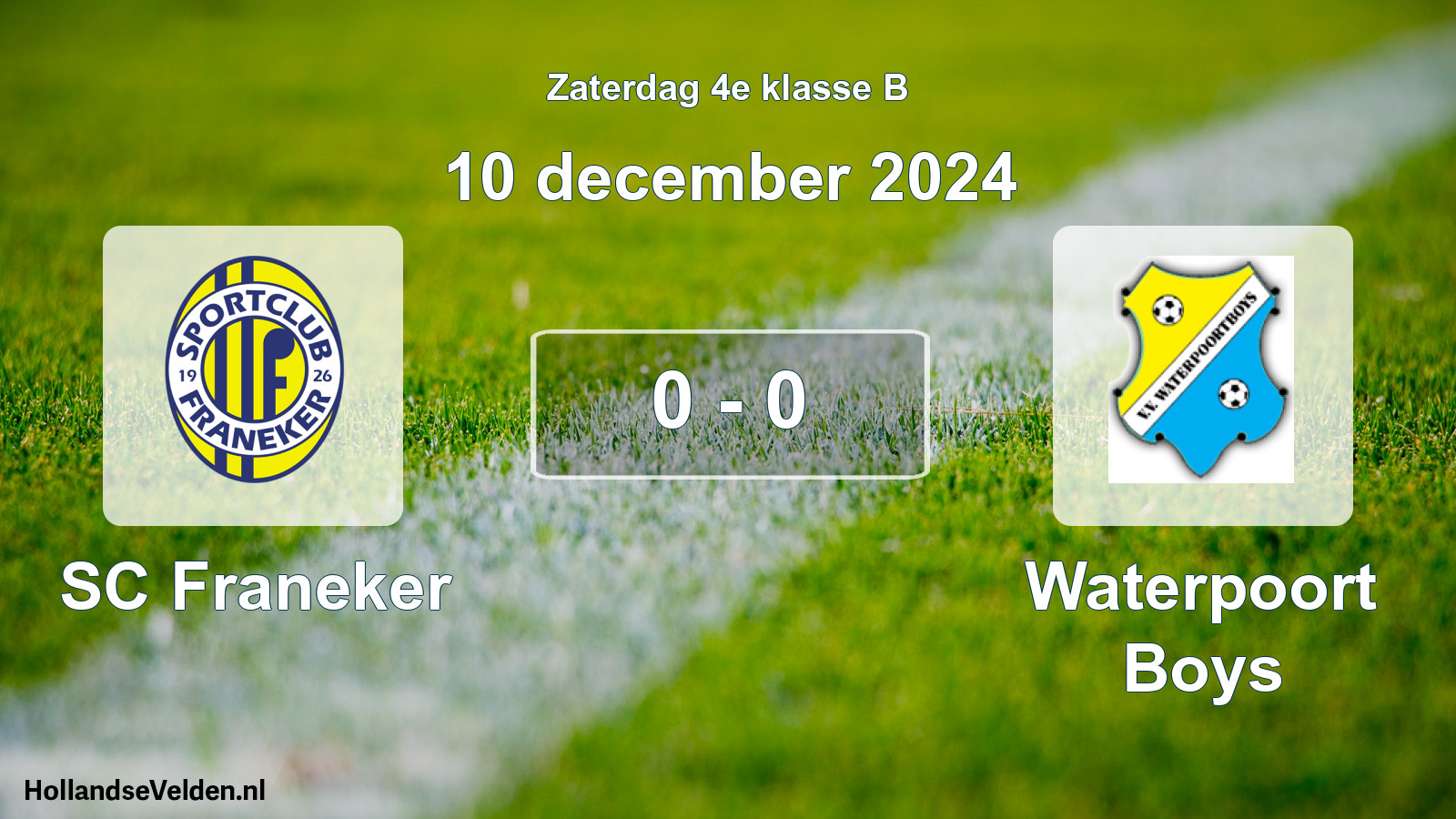 Total number of matches played: SC Franeker - Waterpoort Boys 0 - 0 (10 December 2024)