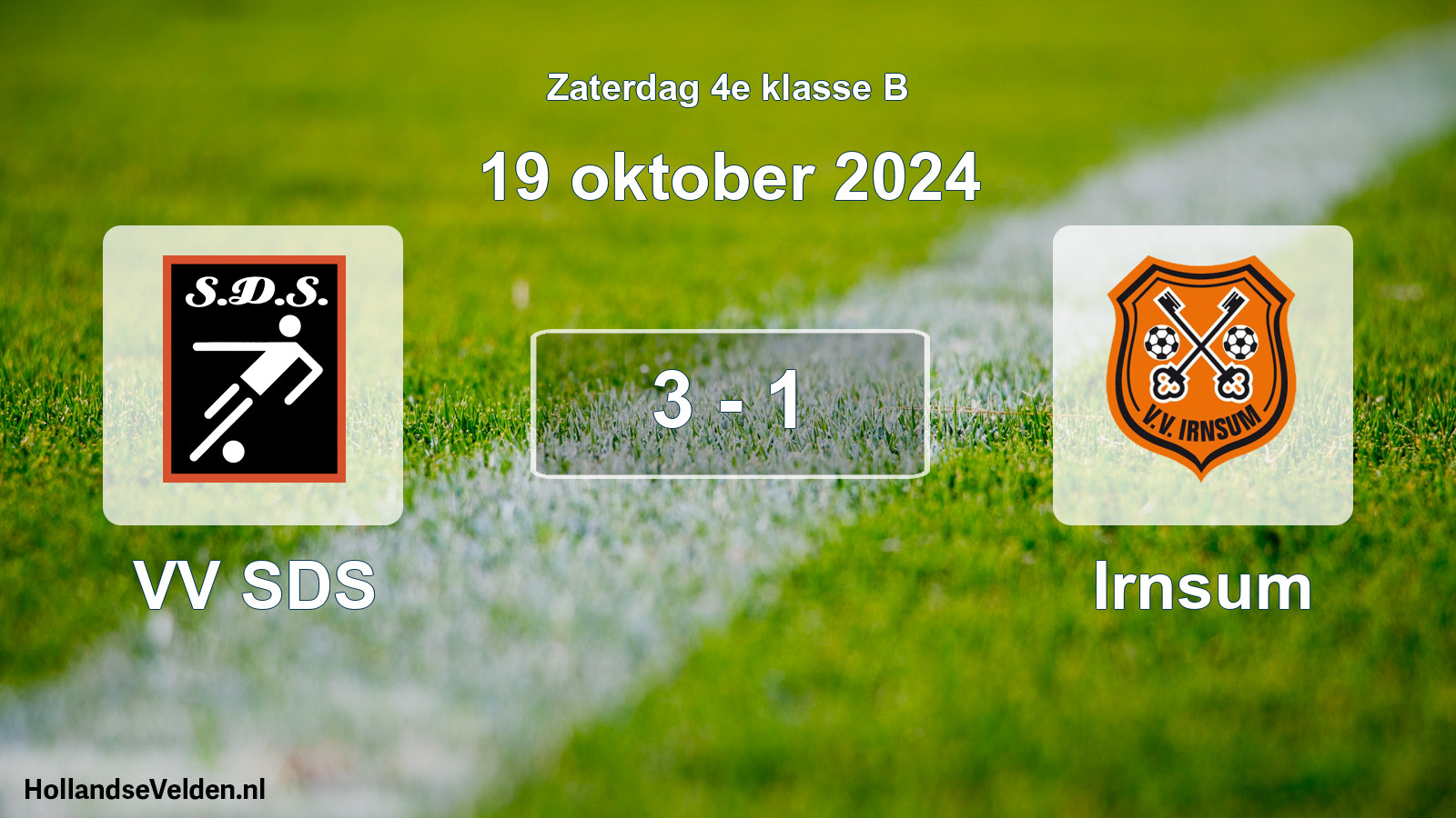 Total number of matches played: VV SDS - Irnsum 3 - 1 (19 October 2024)
