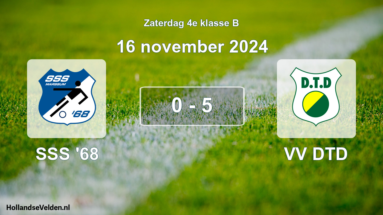 Total number of matches played: SSS '68 - VV DTD 0 - 5 (16 November 2024)