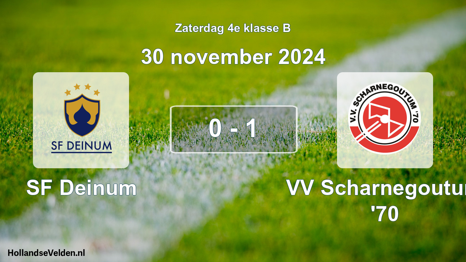 Total number of matches played: SF Deinum - VV Scharnegoutum '70 0 - 1 (30 November 2024)