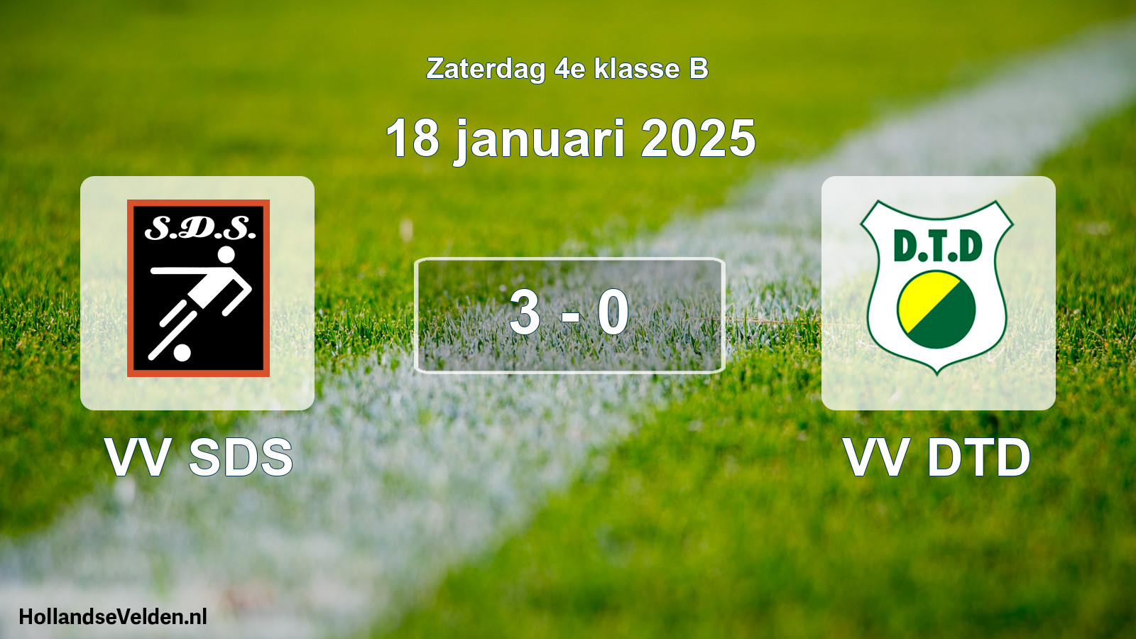 Total number of matches played: VV SDS - VV DTD 3 - 0 (18 January 2025)