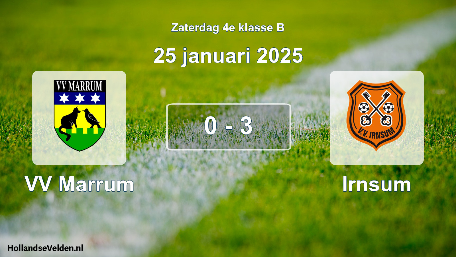 Total number of matches played: VV Marrum - Irnsum 0 - 3 (25 January 2025)