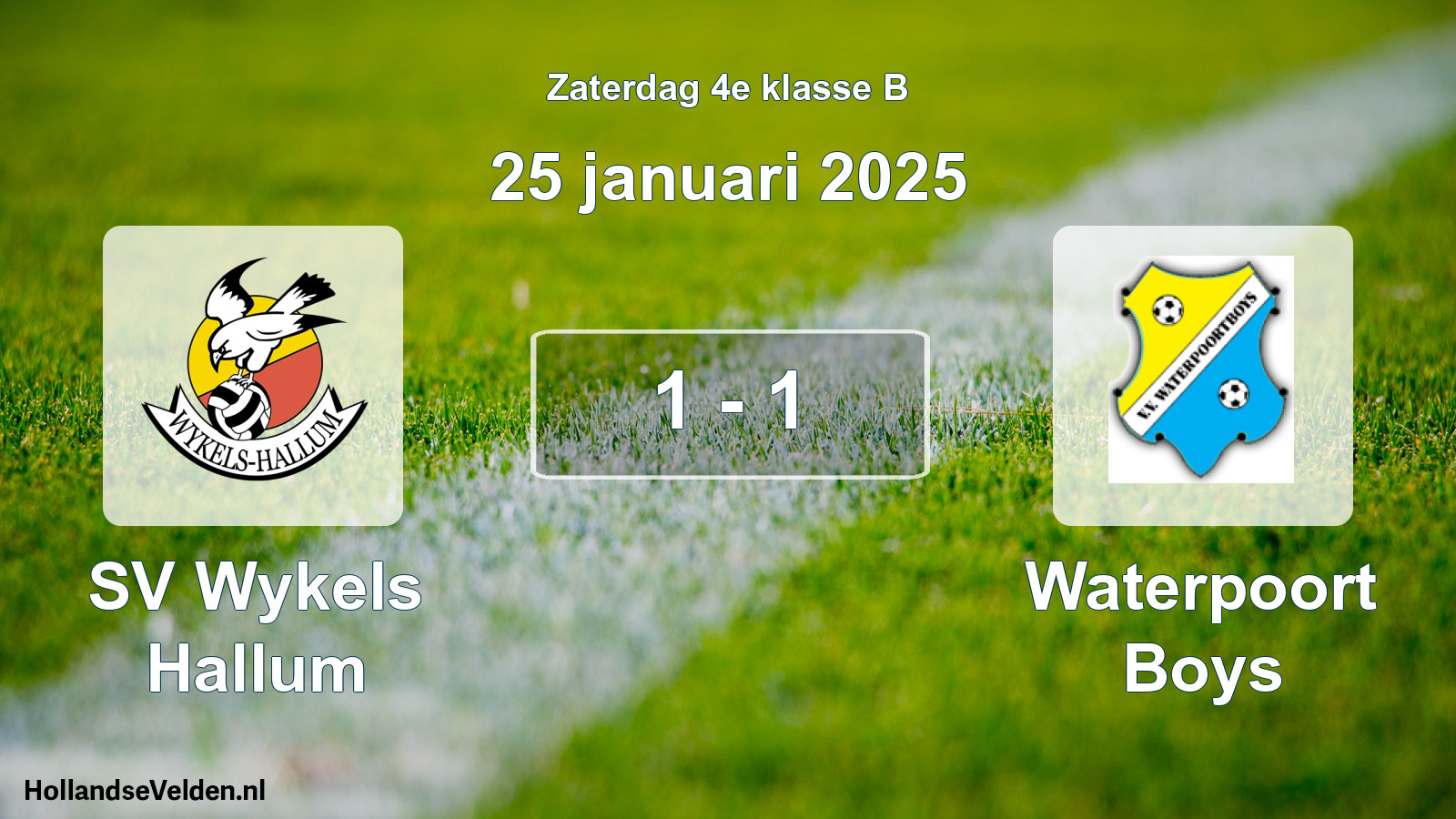 Total number of matches played: SV Wykels Hallum - Waterpoort Boys 1 - 1 (25 January 2025)