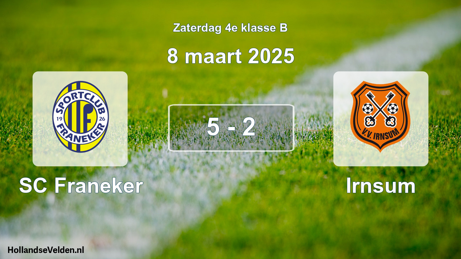 Total number of matches played: SC Franeker - Irnsum 5 - 2 (8 March 2025)