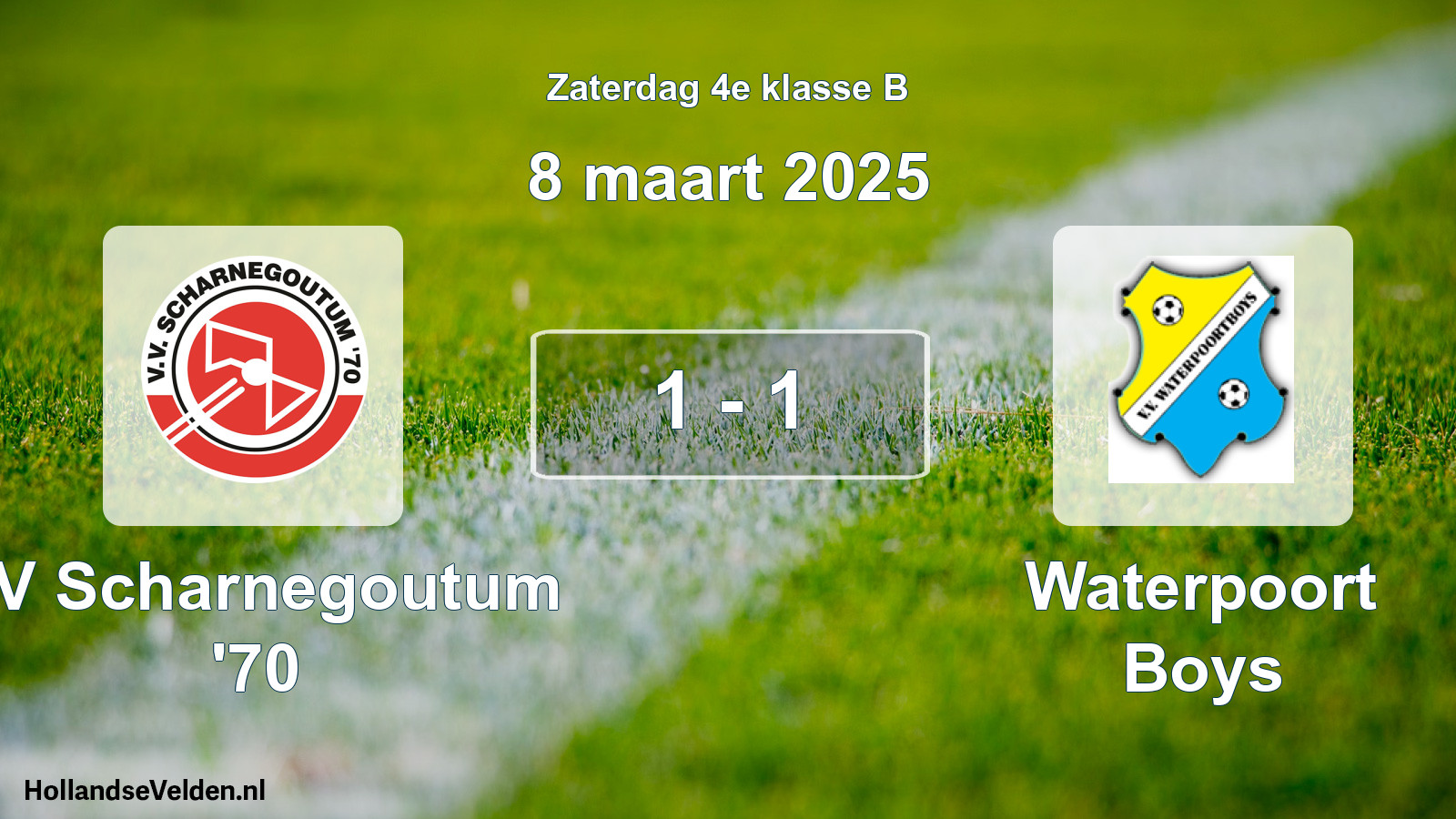 Total number of matches played: VV Scharnegoutum '70 - Waterpoort Boys 1 - 1 (8 March 2025)