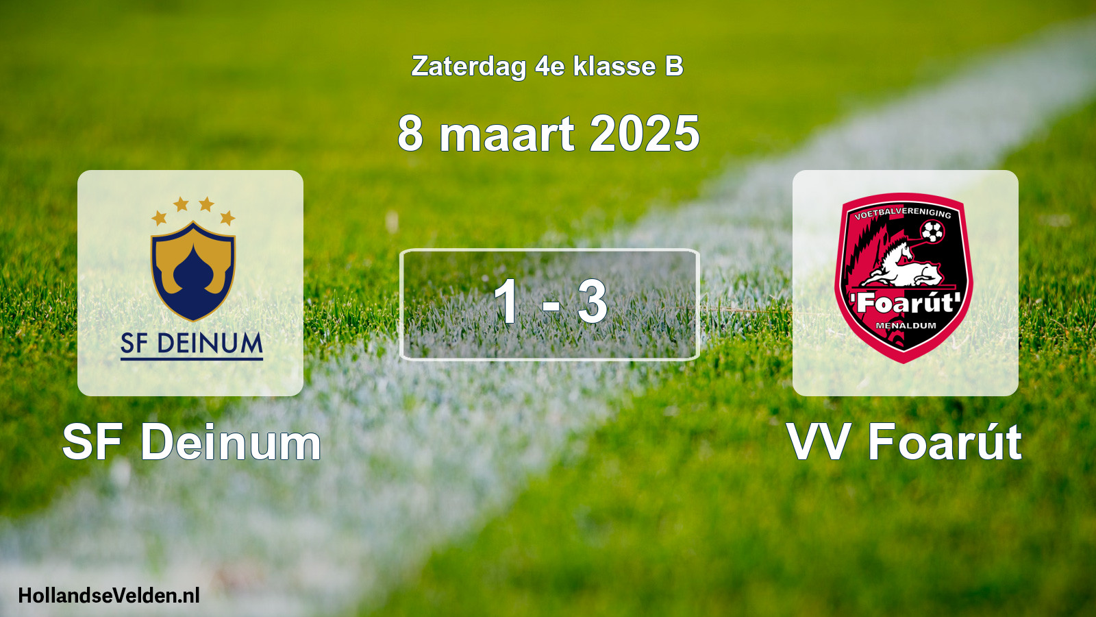 Total number of matches played: SF Deinum - VV Foarút 1 - 3 (8 March 2025)