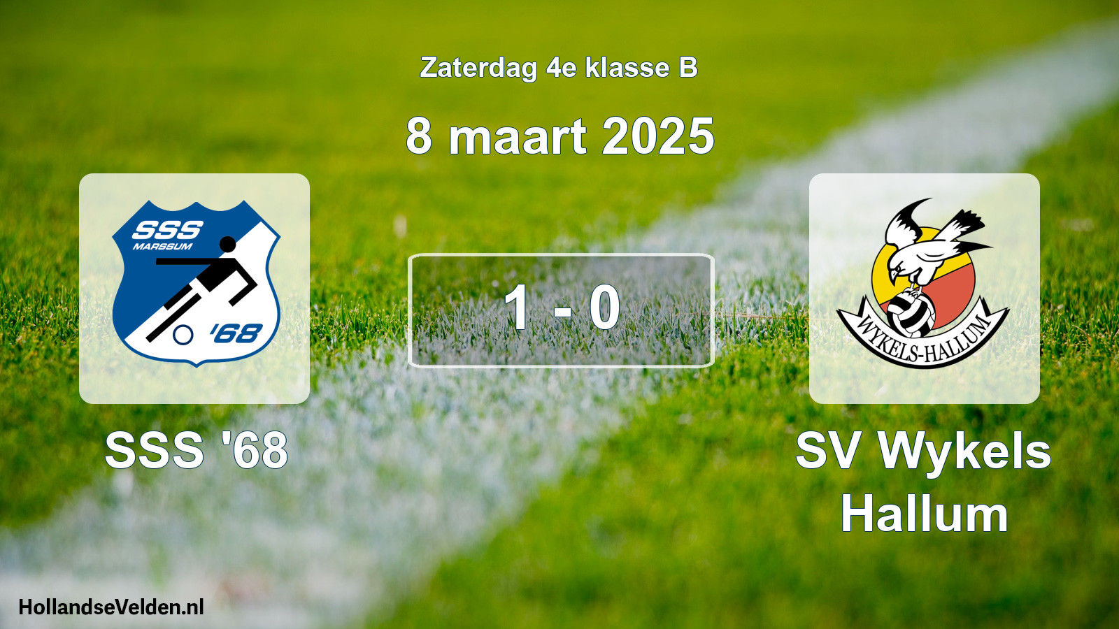 Total number of matches played: SSS '68 - SV Wykels Hallum 1 - 0 (8 March 2025)